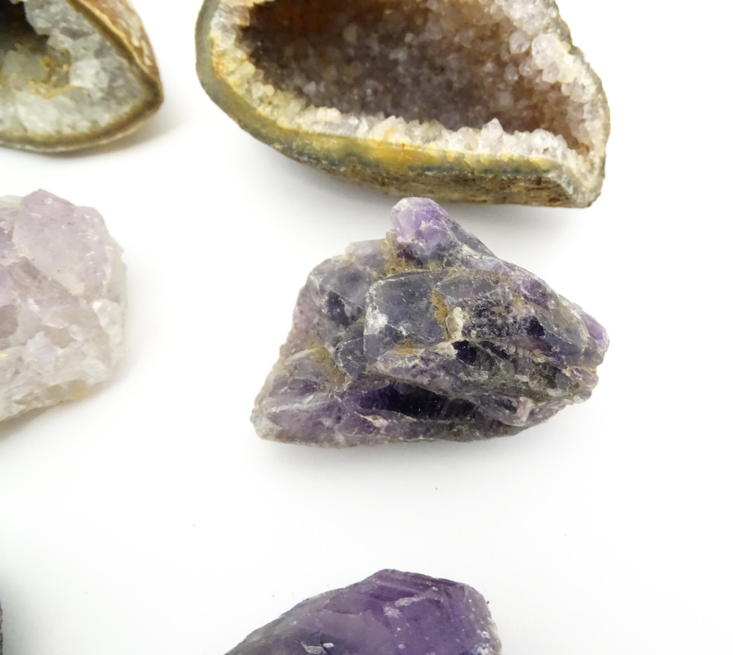 Natural History / Geology Interest: A quantity of amethyst hardstone specimens / geodes. Largest - Image 9 of 12