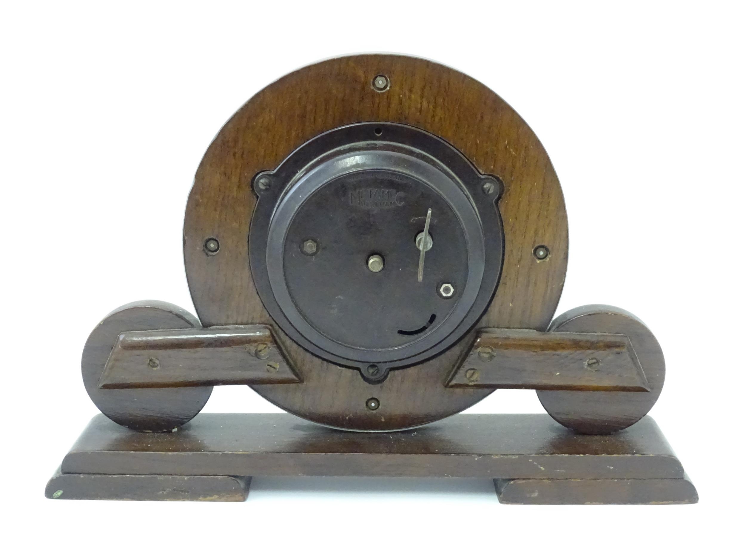 An Art Deco Metamec Dereham mantle clock. Approx. 8" high Please Note - we do not make reference - Image 6 of 7