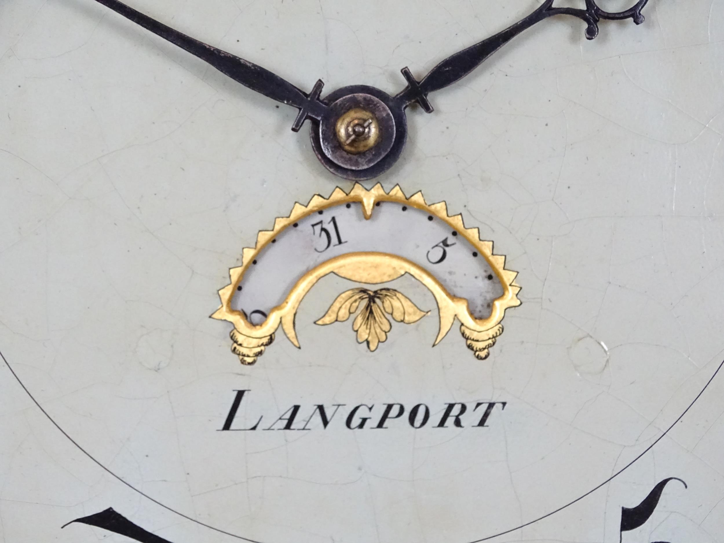 William Preddy, Langport : A 19thC oak cased 30 hour longcase clock with walnut crossbanding, the - Image 9 of 15