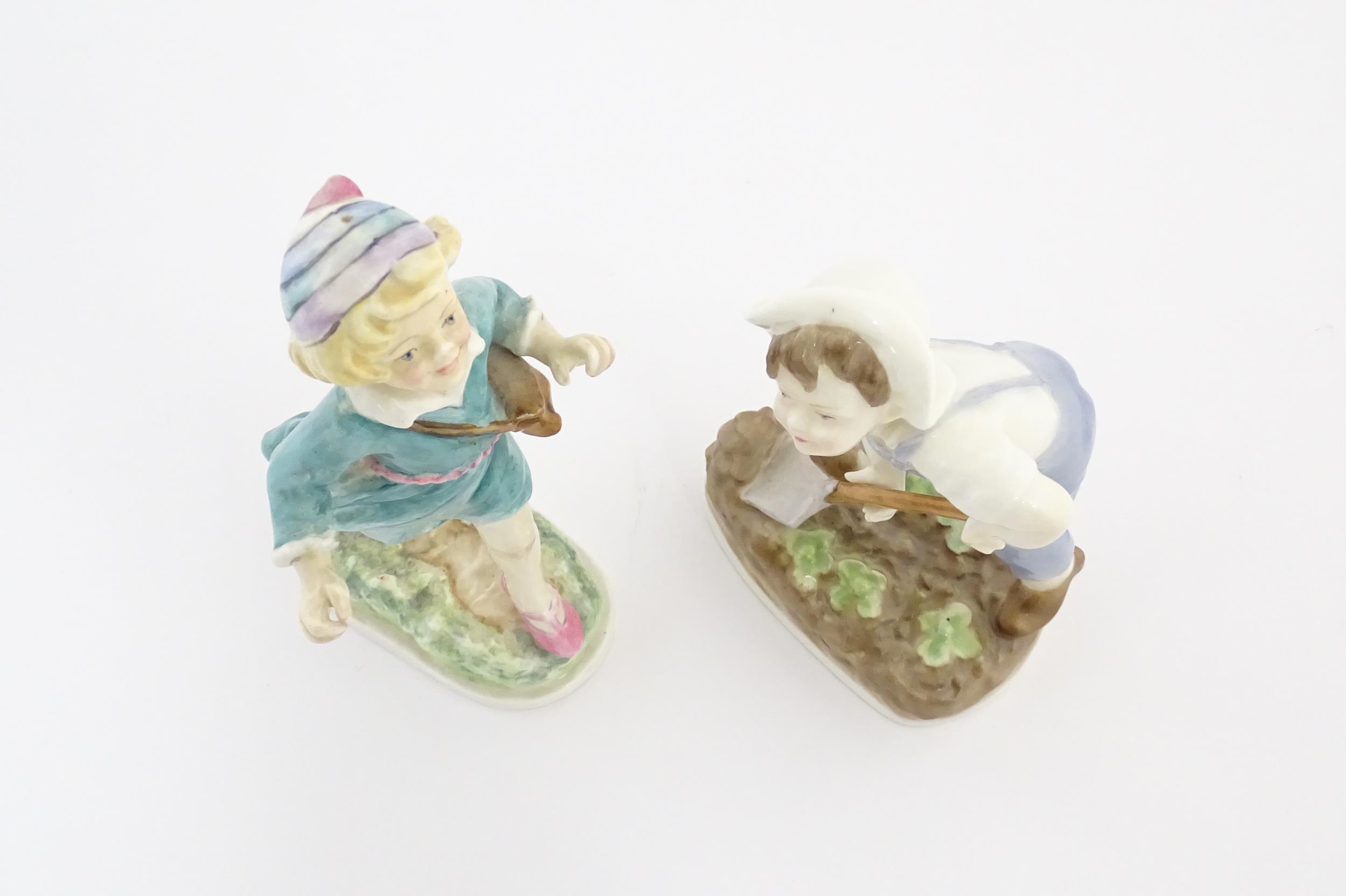 Two Royal Worcester figures comprising Thursday's Child has Far to Go, and Saturday's Child - Image 8 of 10