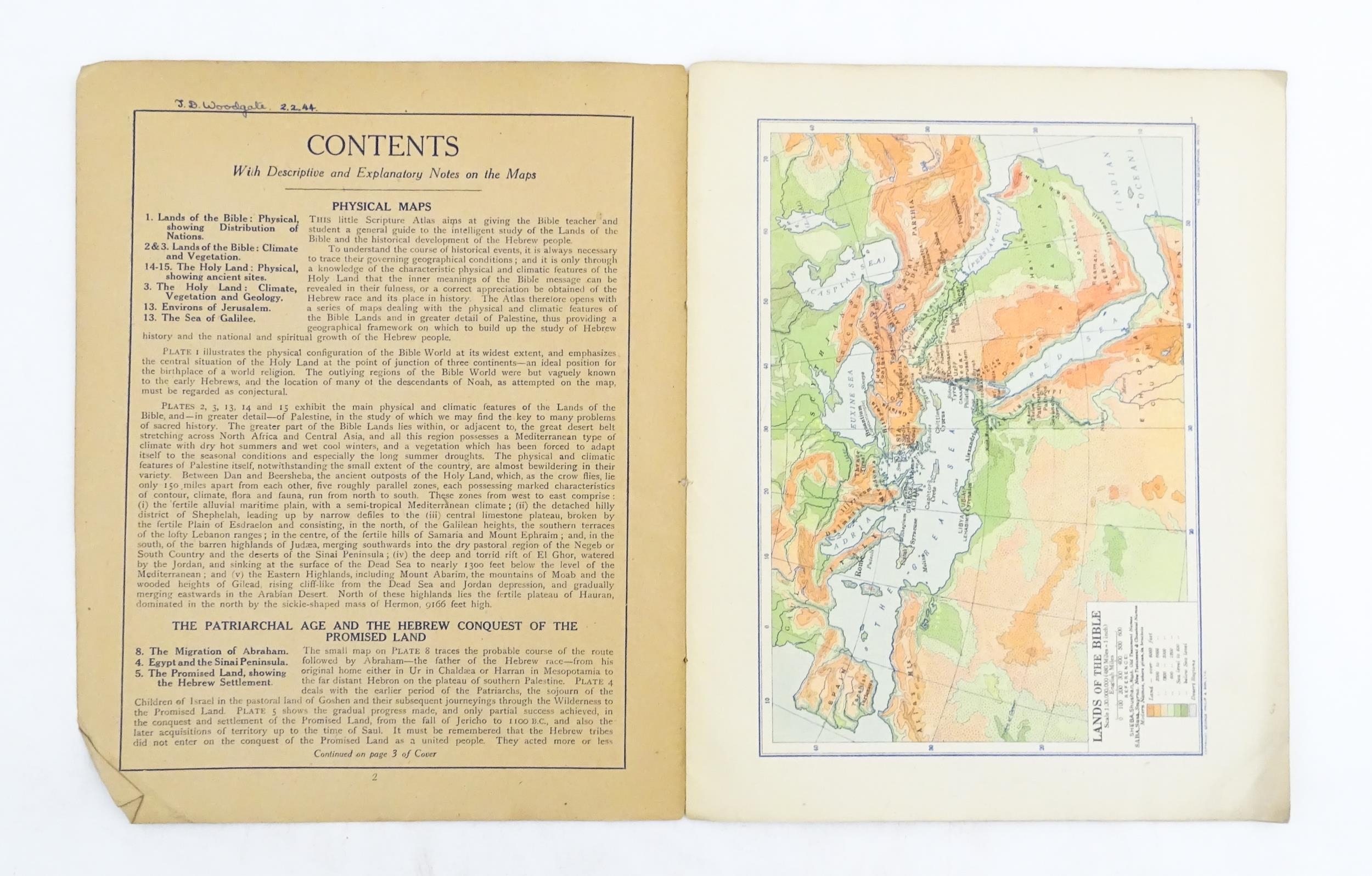 Maps: Philips' New Scripture Atlas, to include maps and plans illustrating the historical - Image 4 of 7