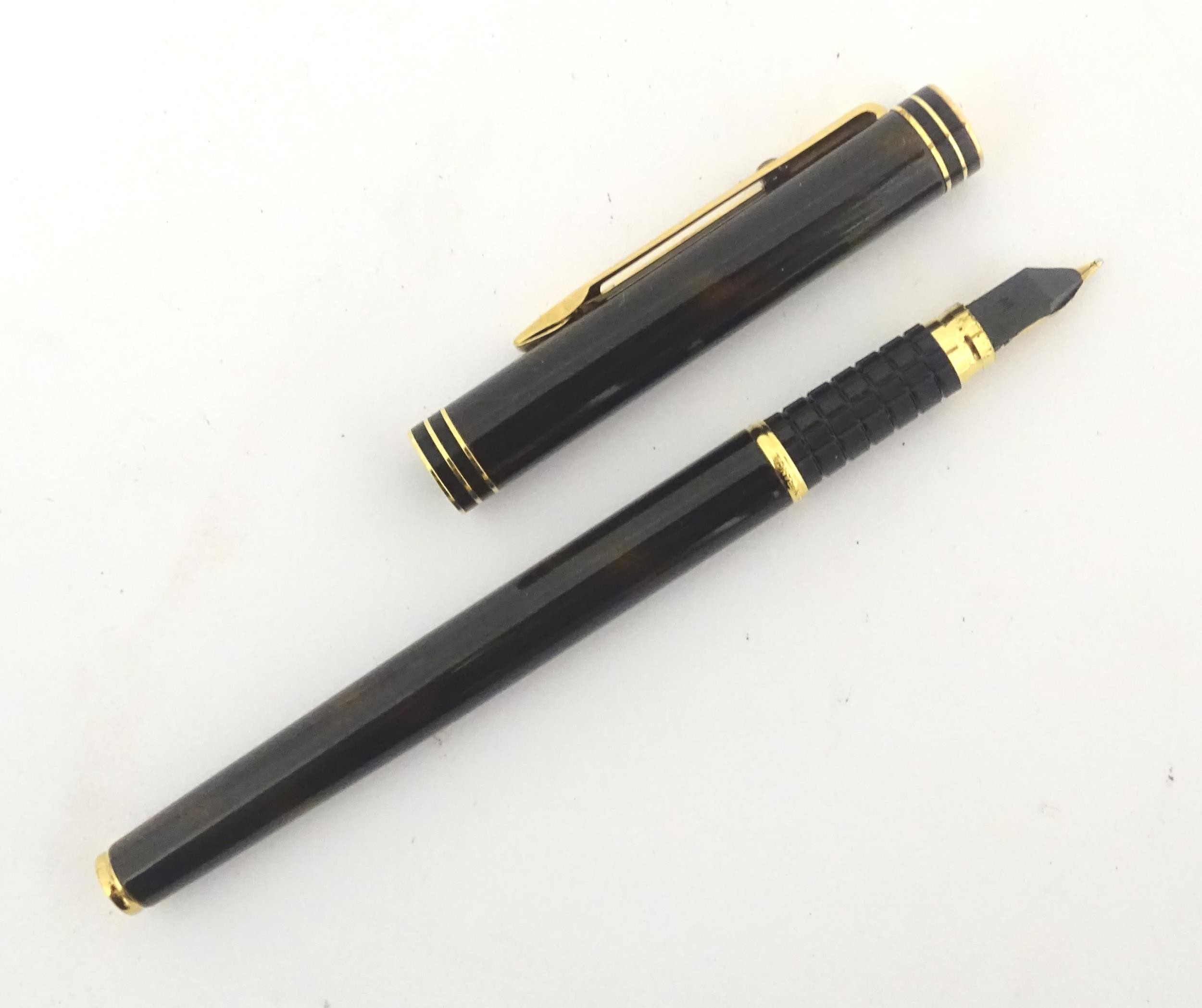 A De Beers cased Waterman Paris 'Ideal' fountain pen, the barrel and cap with black and bronze - Image 15 of 25