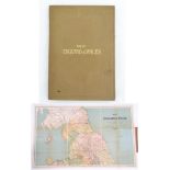 Maps: A 20thC Map of England and Wales on two folding cloth sheets North Sheet and South Sheet, with