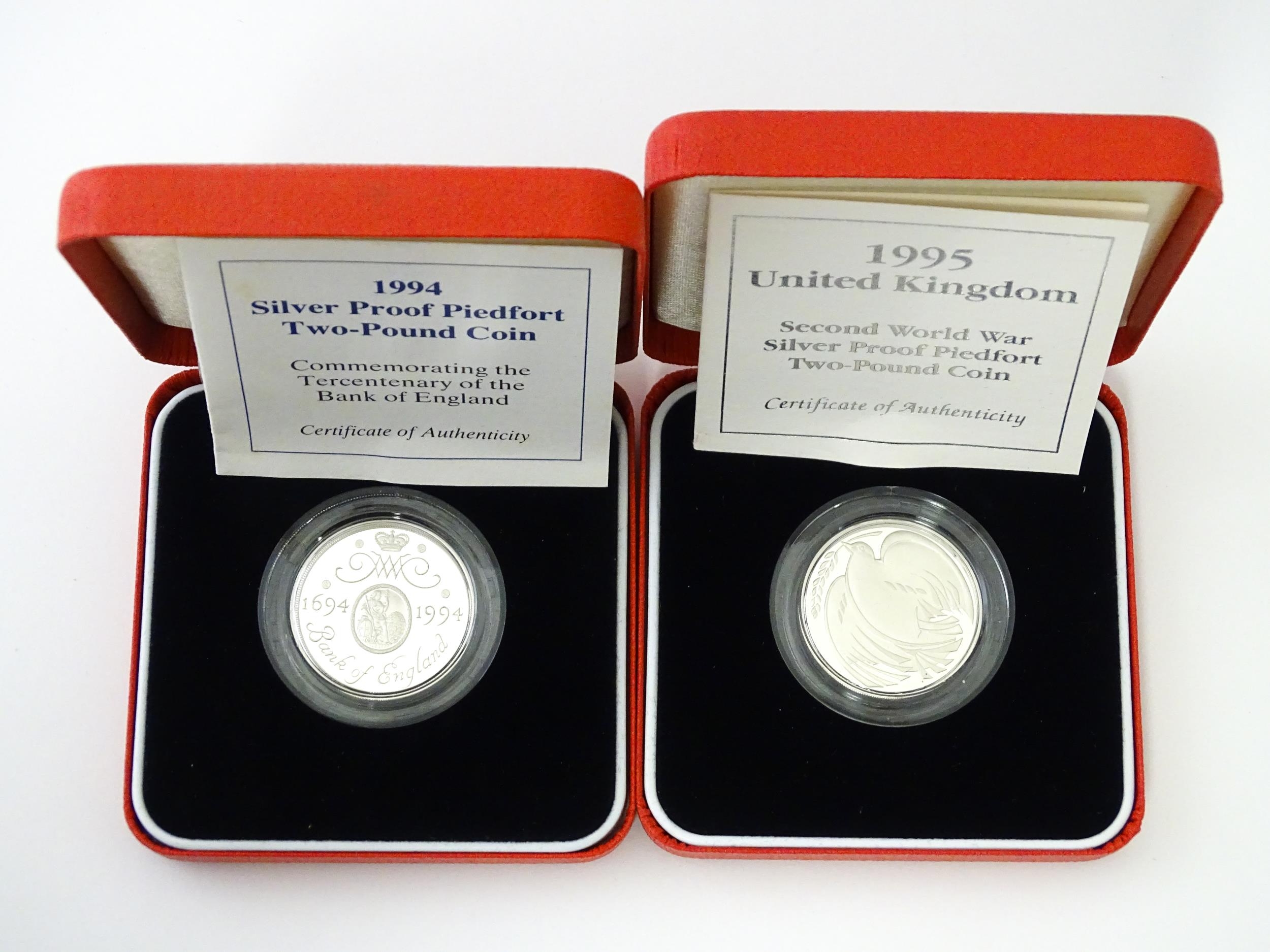 Collectors Coins: A quantity of silver collectors coins to include Silver Proof Piedfort Two Pound / - Image 5 of 8