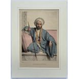 Louis Dupre (1789-1837), Original lithograph hand coloured with watercolour, Titled Bilesikdji