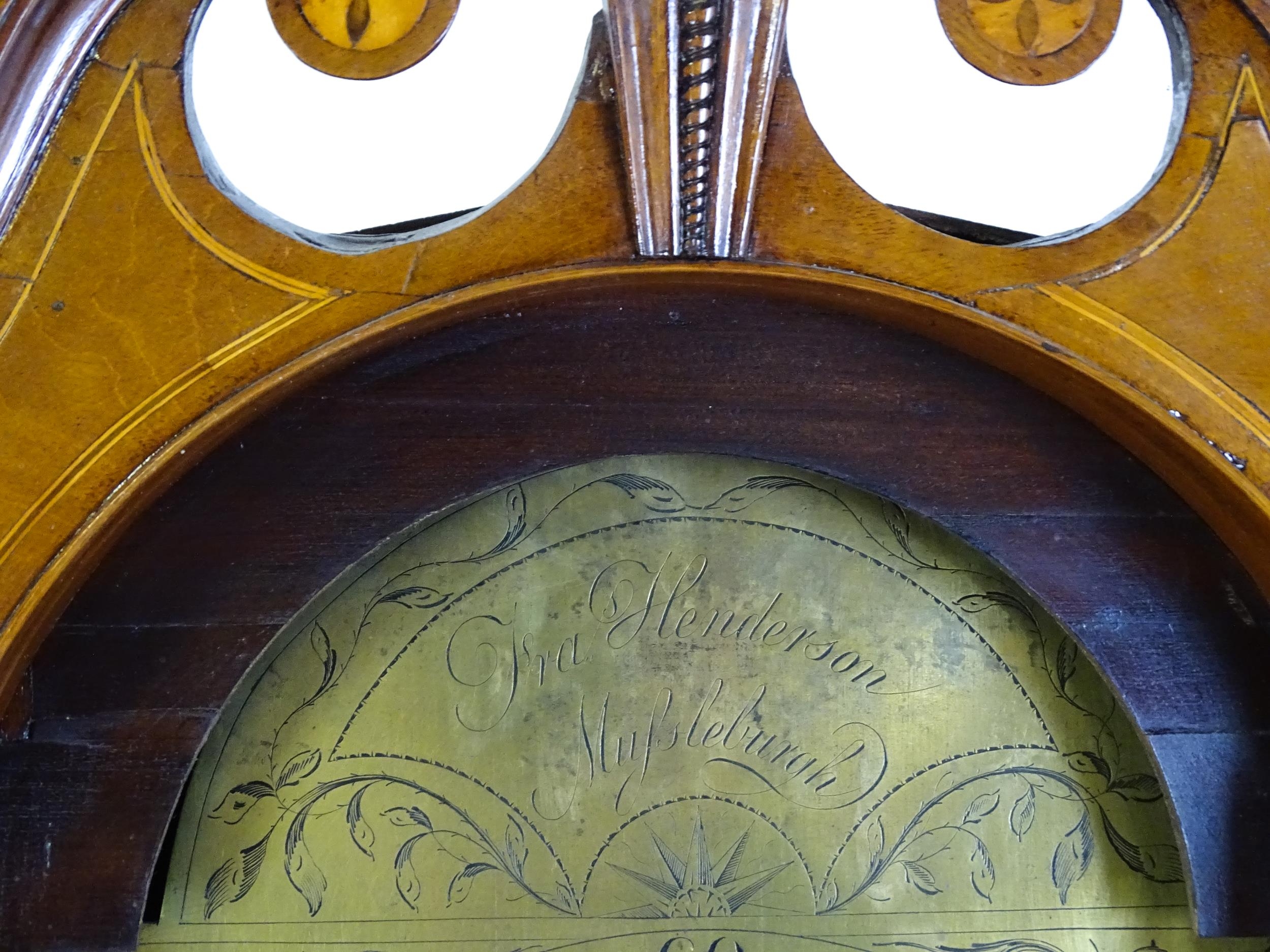 Francis Henderson - Mussleborough : A late 18th / early 19thC walnut cased 8-day longcase clock. The - Image 9 of 18