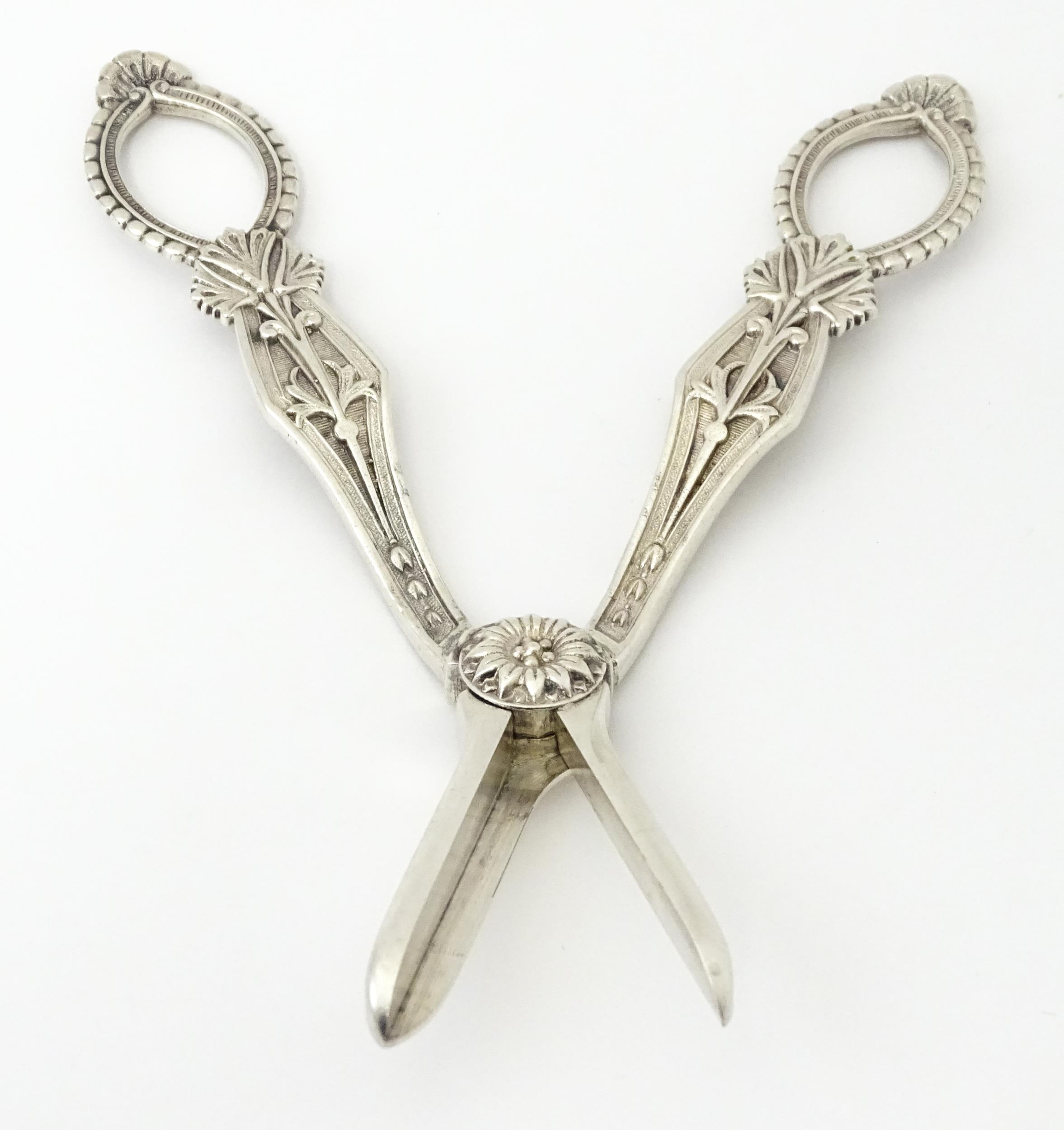 Two silver plate grape scissors / shears. Approx 6 1/2" long Please Note - we do not make - Image 6 of 8