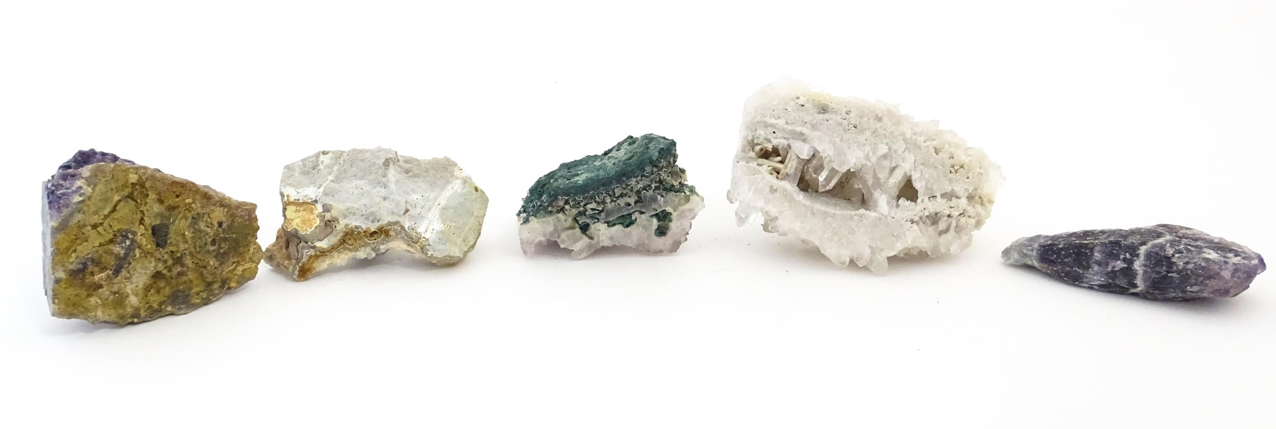 Natural History / Geology Interest: Five hardstone specimen geodes to include amethyst, quartz, etc. - Image 2 of 10