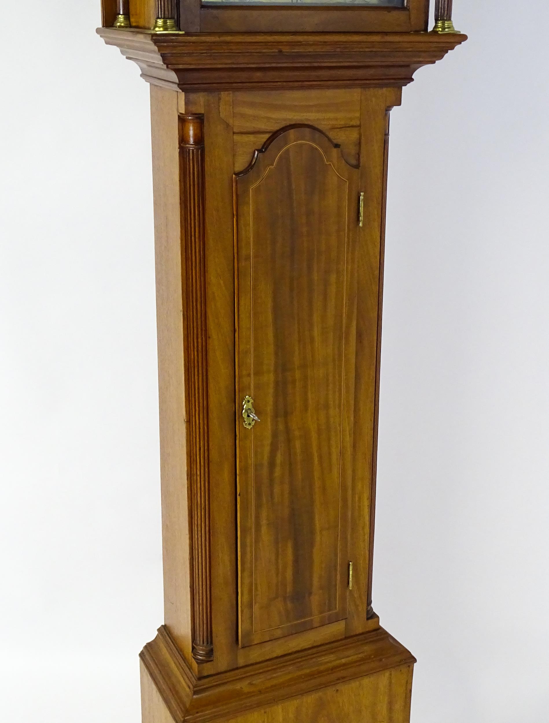 Francis Henderson - Mussleborough : A late 18th / early 19thC walnut cased 8-day longcase clock. The - Image 4 of 18