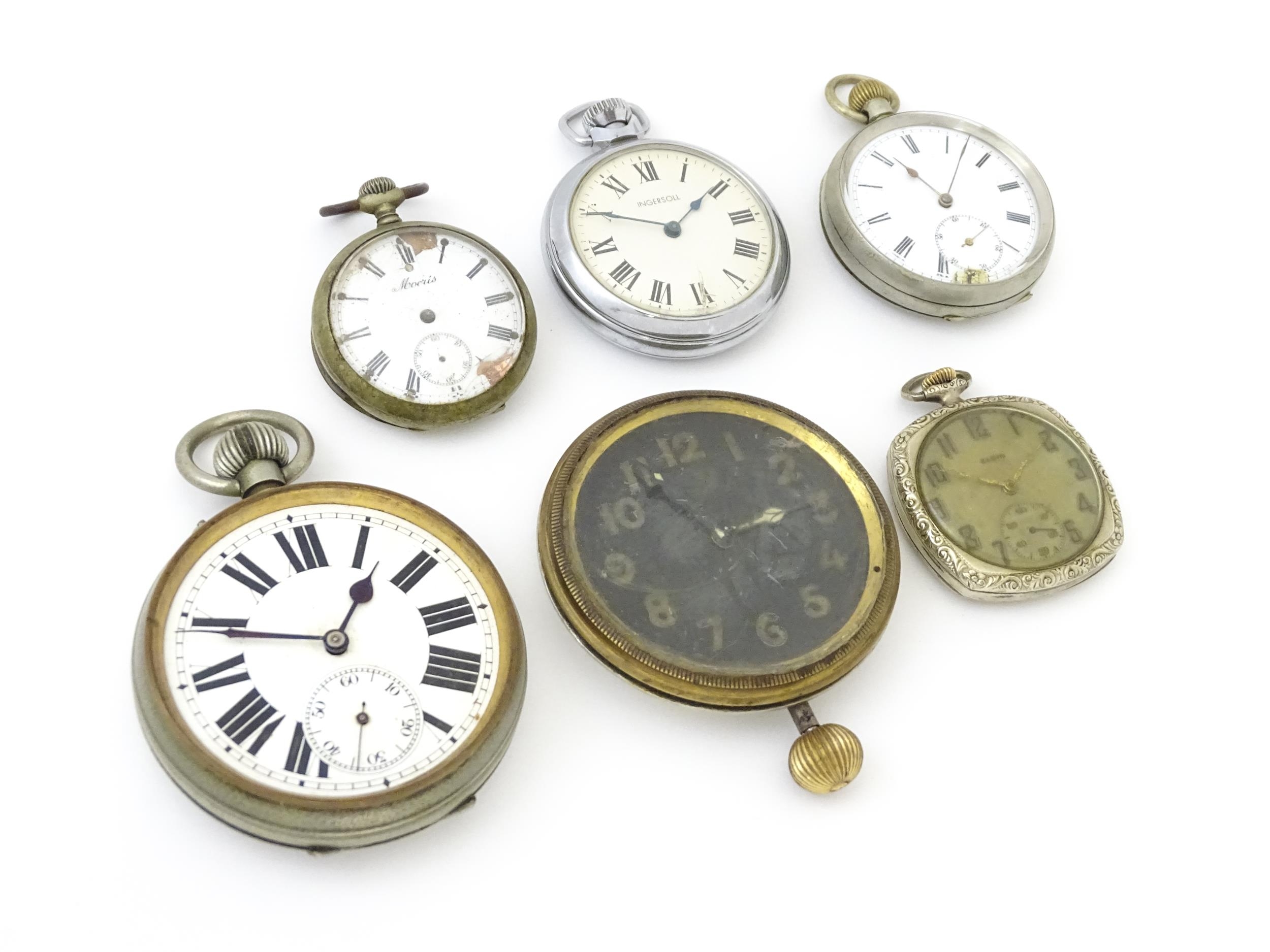 A quantity of assorted pocket and fob watches, various sizes and makers (6) Please Note - we do - Image 6 of 25