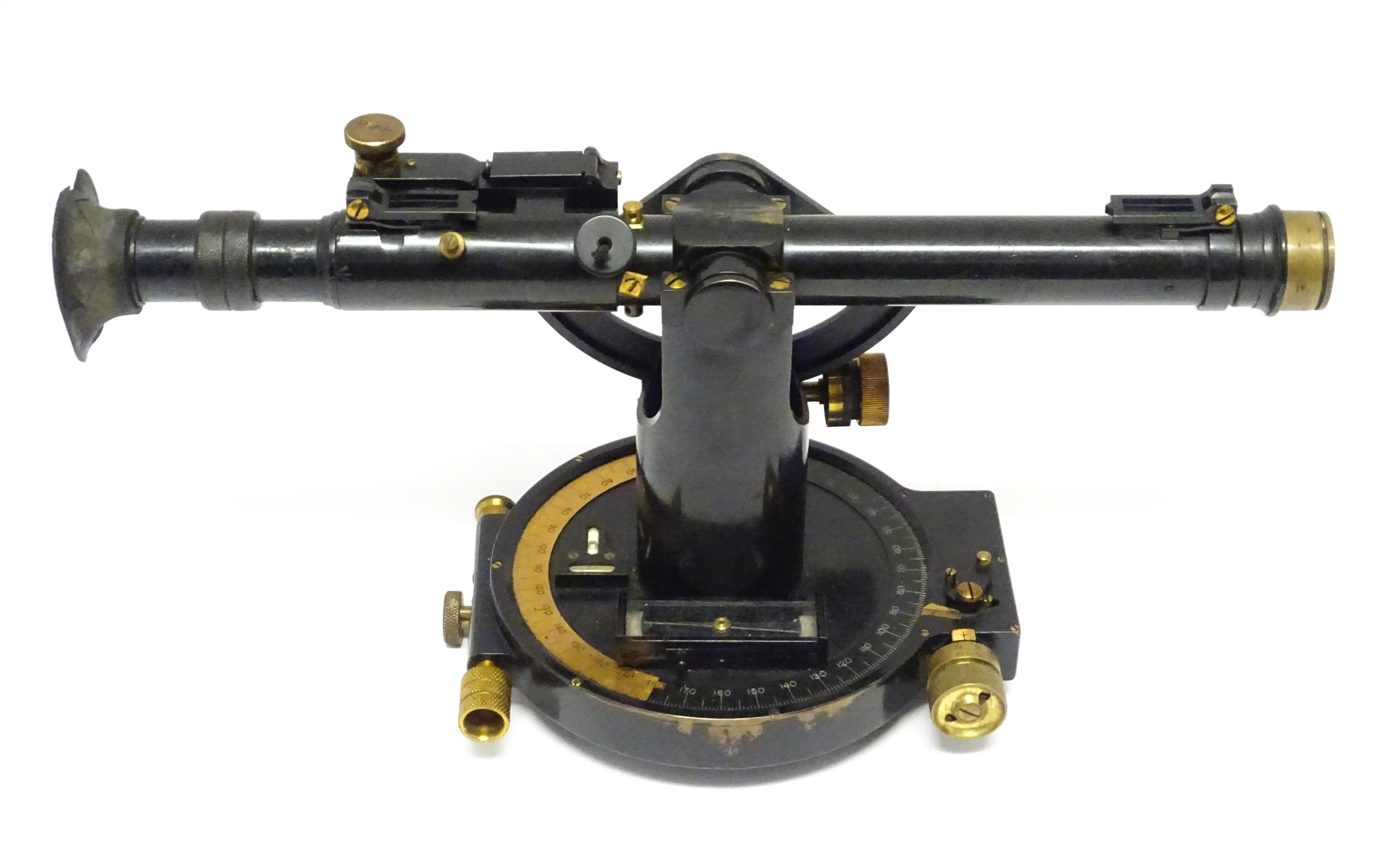 Militaria : a cased c1917 Telescope Director No.5 Mk1 artillery gun sight, with blacked finish, - Image 12 of 19