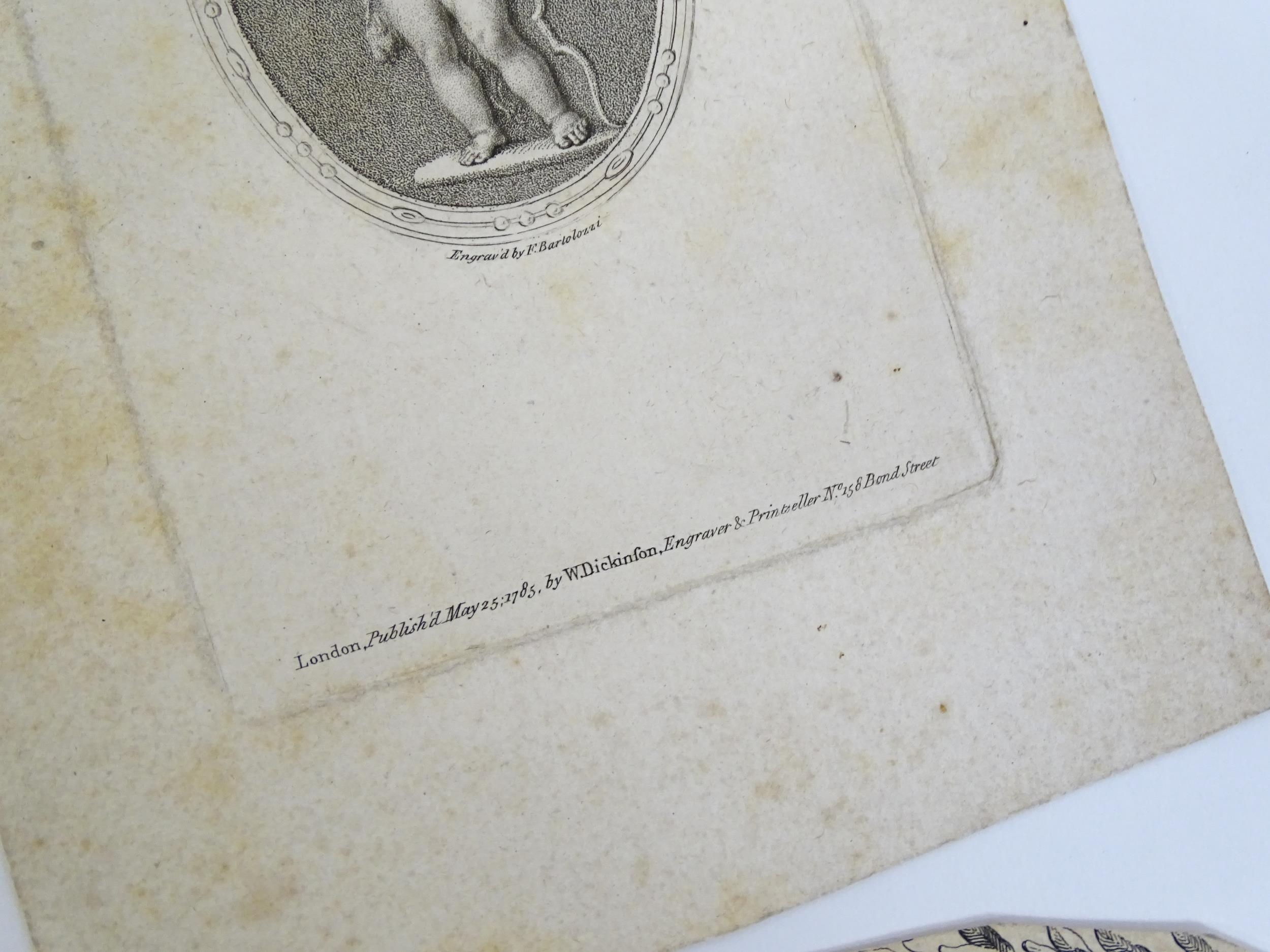 A quantity of 17th and 18thC Bartolozzi engravings to include Apollo & Daphne, Orpheus & Eurydice, - Image 5 of 11