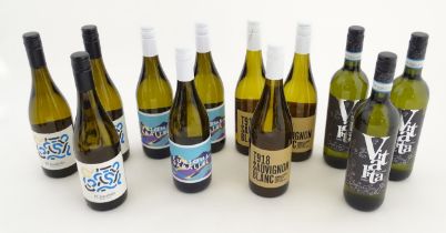 Twelve bottles of Virgin white wines, comprising: three 750ml bottles of Curious Parallel Fetească