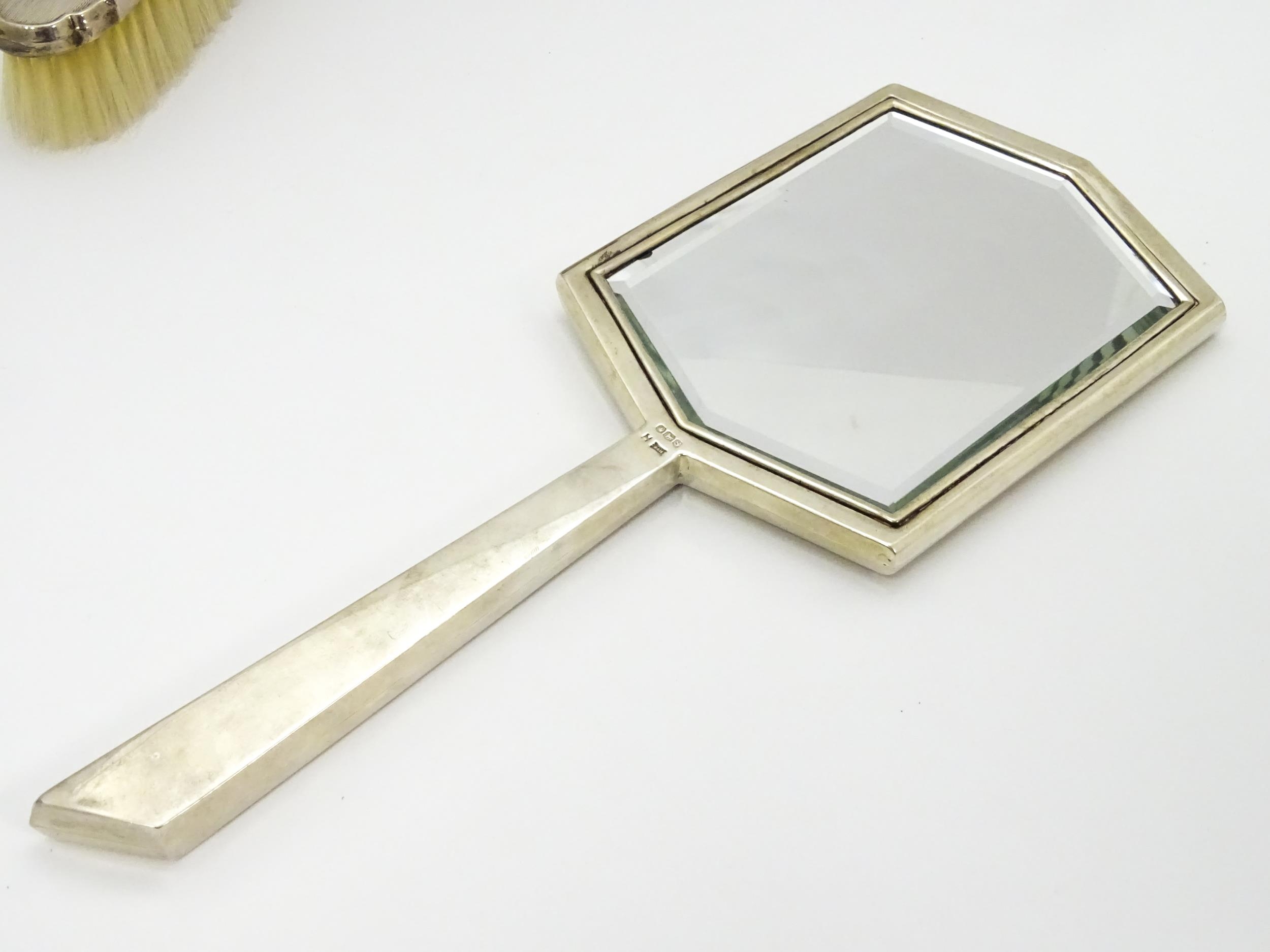 Four assorted silver backed dressing table items to include two brushes and two mirrors, to - Image 6 of 14