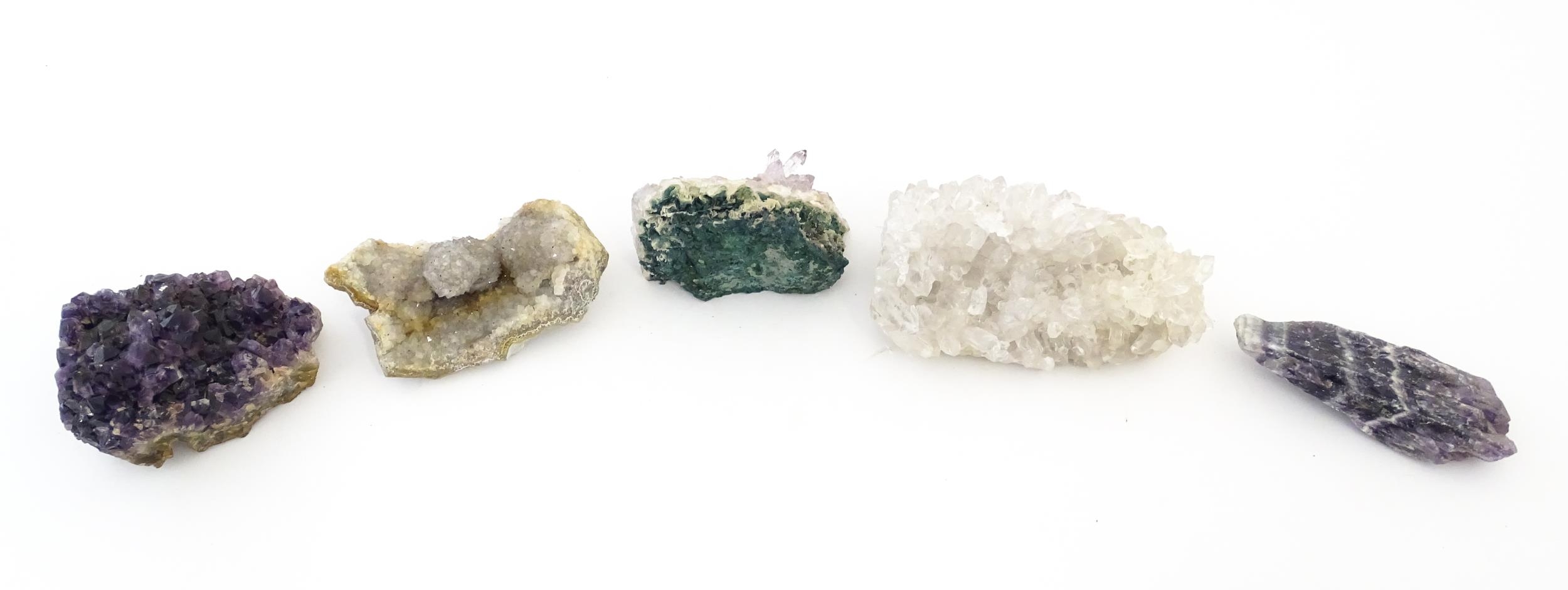 Natural History / Geology Interest: Five hardstone specimen geodes to include amethyst, quartz, etc. - Image 10 of 10