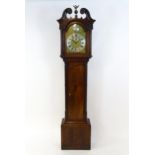 William Westbrook, London : An 18thC mahogany cased 8-day longcase clock, the brass face with