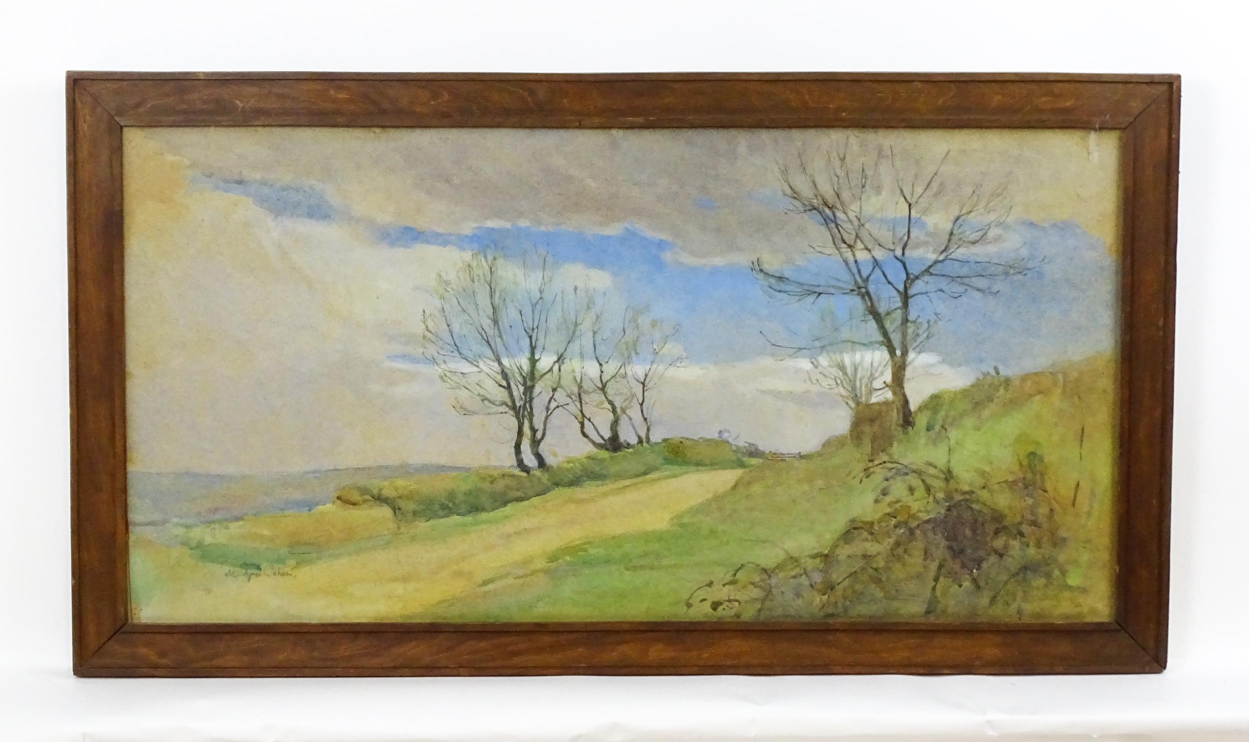 Minnie Agnes Cohen (1864-1940), Watercolour, A winter landscape scene. Signed lower left. Approx. 17 - Image 3 of 4