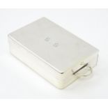 A silver hunting sandwich box hallmarked London 1906, maker Henry Stuart Brown, and stamped with