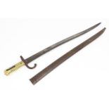 Militaria : a 19thC French M1866 Chassepot Yataghan sword bayonet , bearing Alex Coppel Solingen