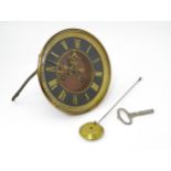 An 8-day clock movement with Roman chapter ring. Approx. 7" diameter Please Note - we do not make