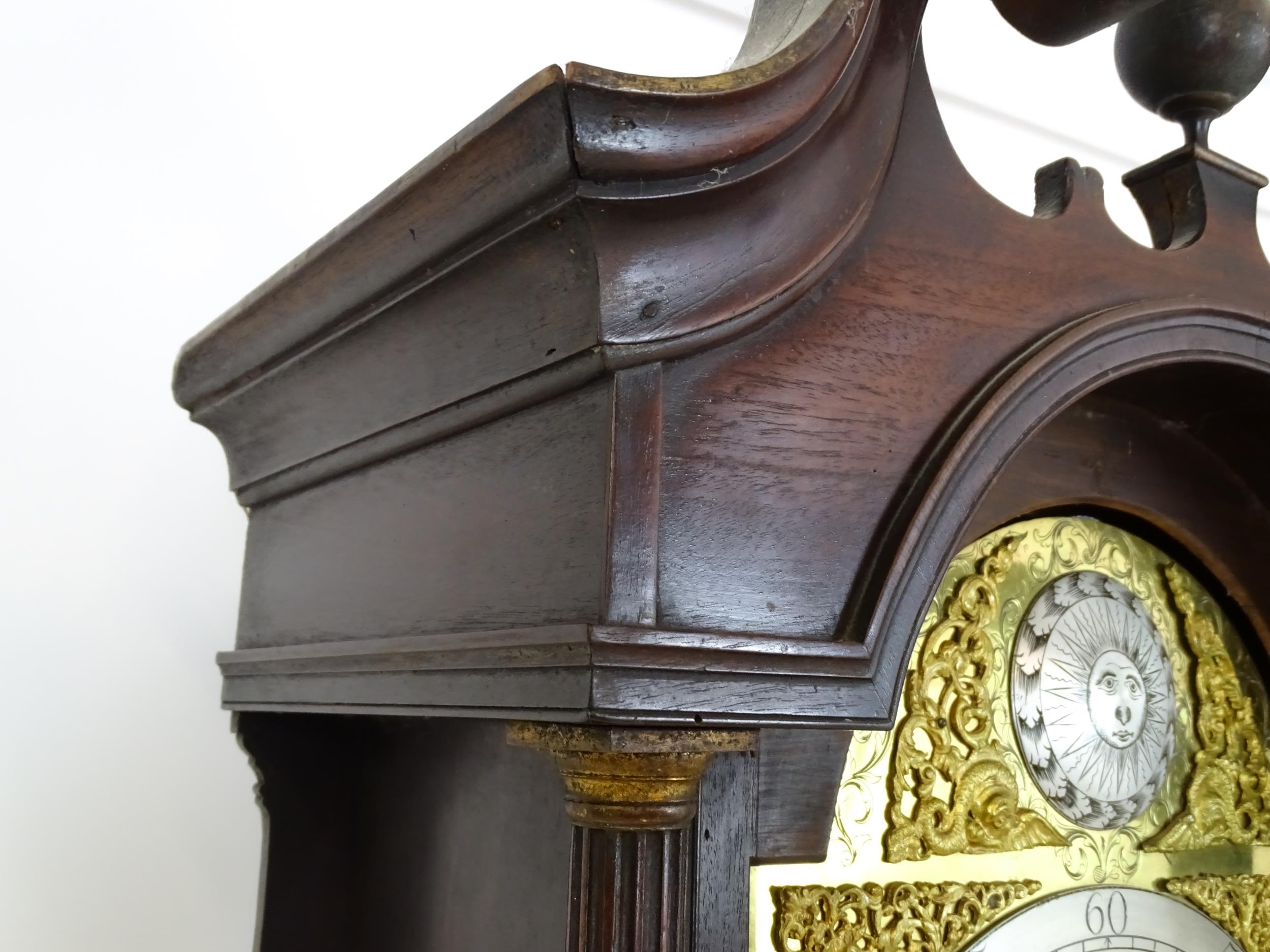 William Westbrook, London : An 18thC mahogany cased 8-day longcase clock, the brass face with - Image 11 of 15