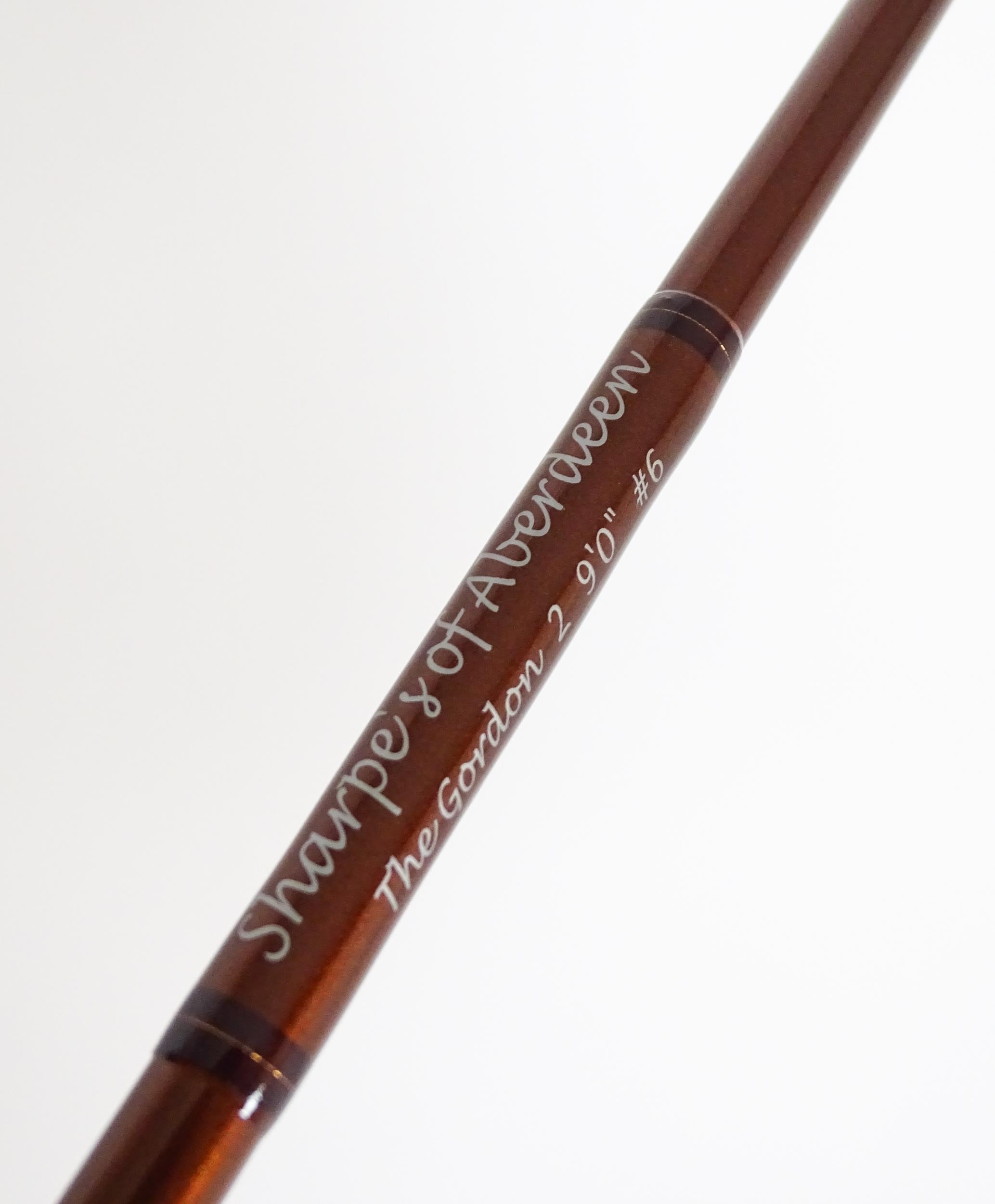 Fishing : a Sharpe's of Aberdeen 'Gordon 2' three-piece fly rod, approx 108" long. With cloth case - Image 6 of 7