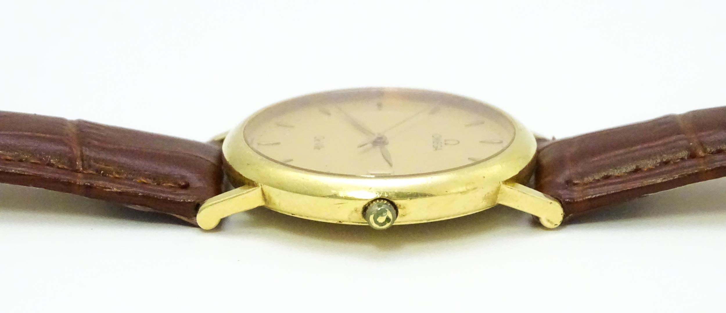 An Omega 18ct gold cased De Ville wristwatch, the dial with hour batons and date aperture. Watch - Image 8 of 17