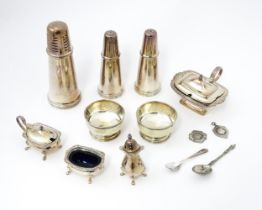 A quantity of silver plate items to include cruets, etc. to include an example by Viner's Ltd.