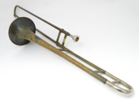 Musical Instrument : a mid 20thC 'Starline' Trombone by Rudall Carte & Co Ltd, London. Approx 46 1/