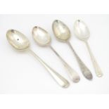 Four assorted silver spoons various dates and makers to include a Christening spoon hallmarked