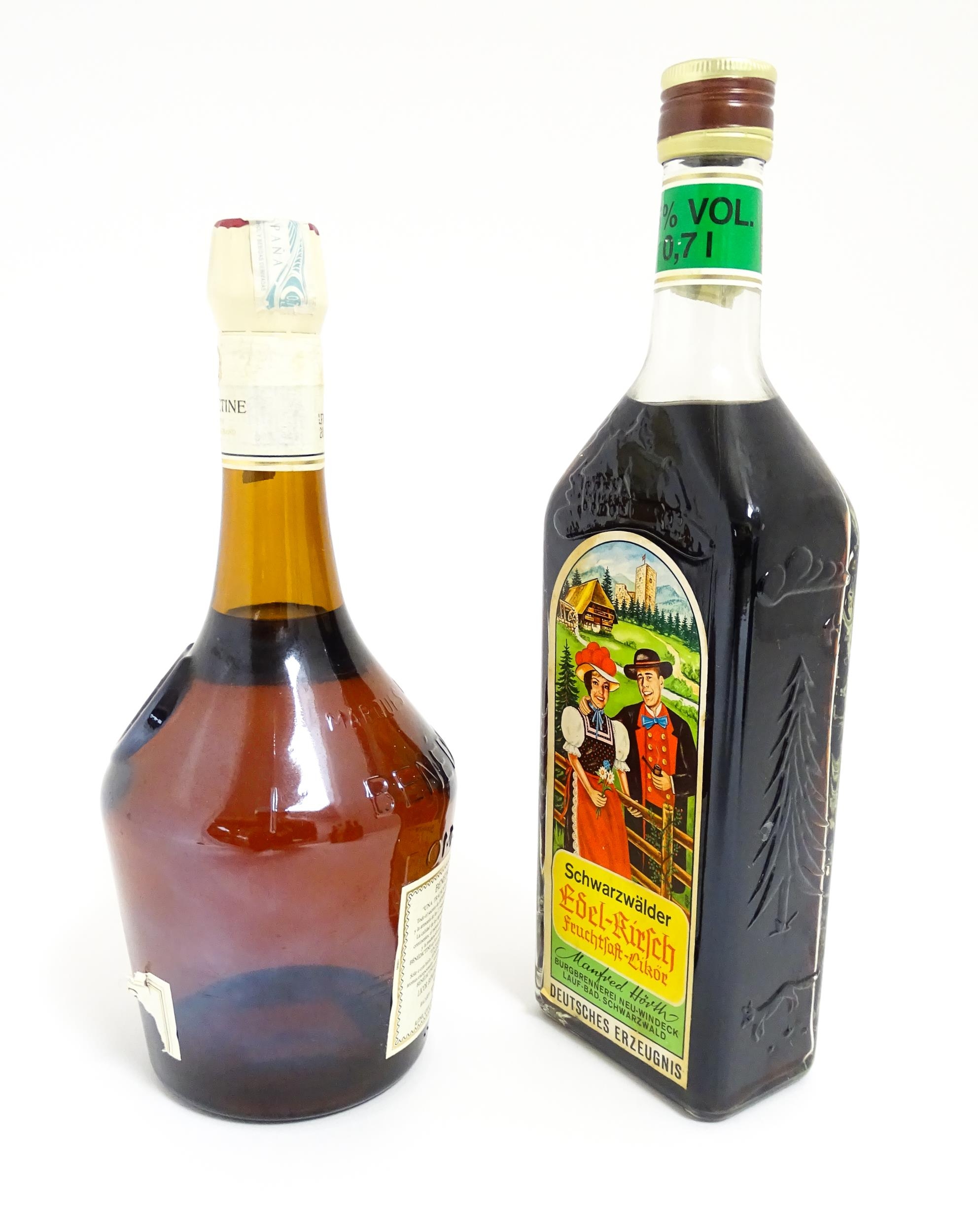 A 70cl bottle of Benedictine liqueur, together with a 70cl bottle of Schwarzwälder Edel-Kirsch - Image 4 of 12