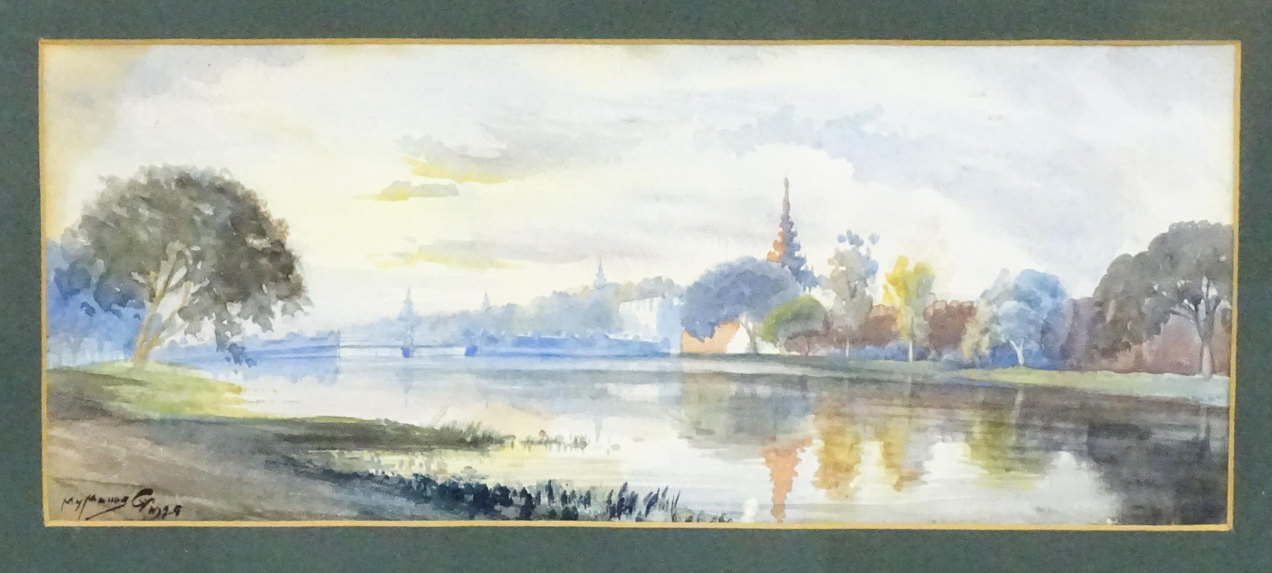 Maung Maung Gyi (1890-1942), Burmese / Myanmar School, Watercolour, A Burmese view of the Mandalay - Image 3 of 4