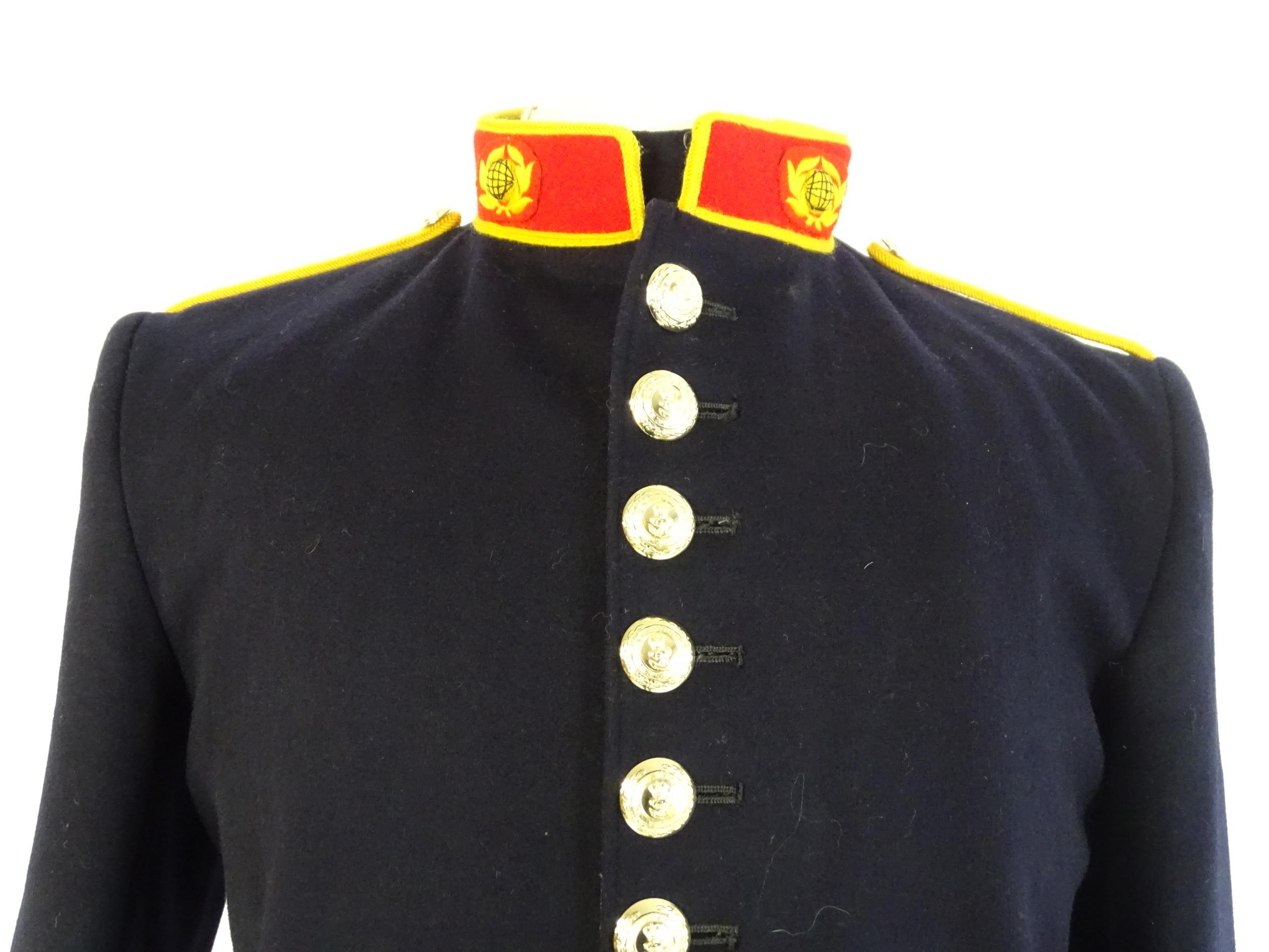 Militaria : a Royal Marines bandsman's No.1 full dress uniform, the single-breasted tunic with - Image 7 of 13