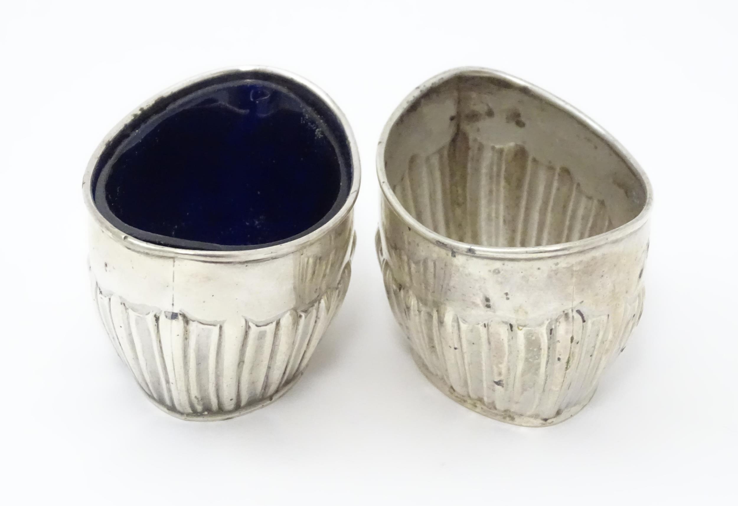 A pair of Victorian silver salts hallmarked London 1896, maker Horace Woodward & Co. Ltd. Approx. - Image 4 of 9