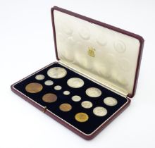 Coins: A Royal Mint 1937 United Kingdom George VI specimen coin set, to include Maundy money