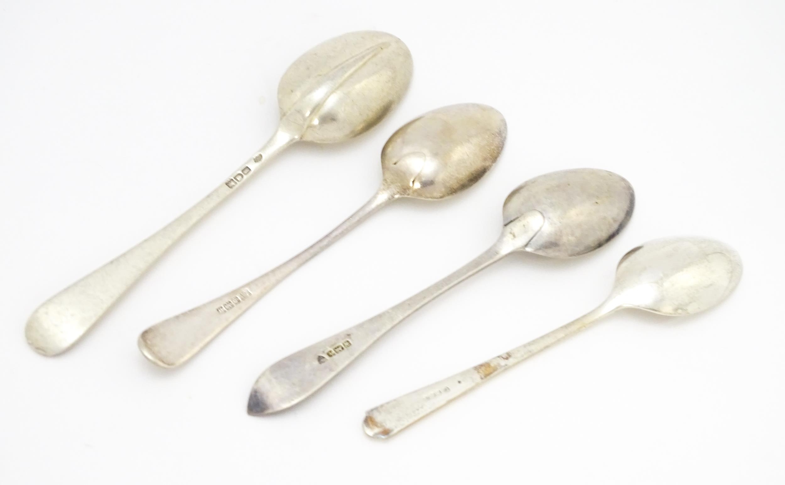 Four assorted silver spoons various dates and makers to include a Christening spoon hallmarked - Image 4 of 5