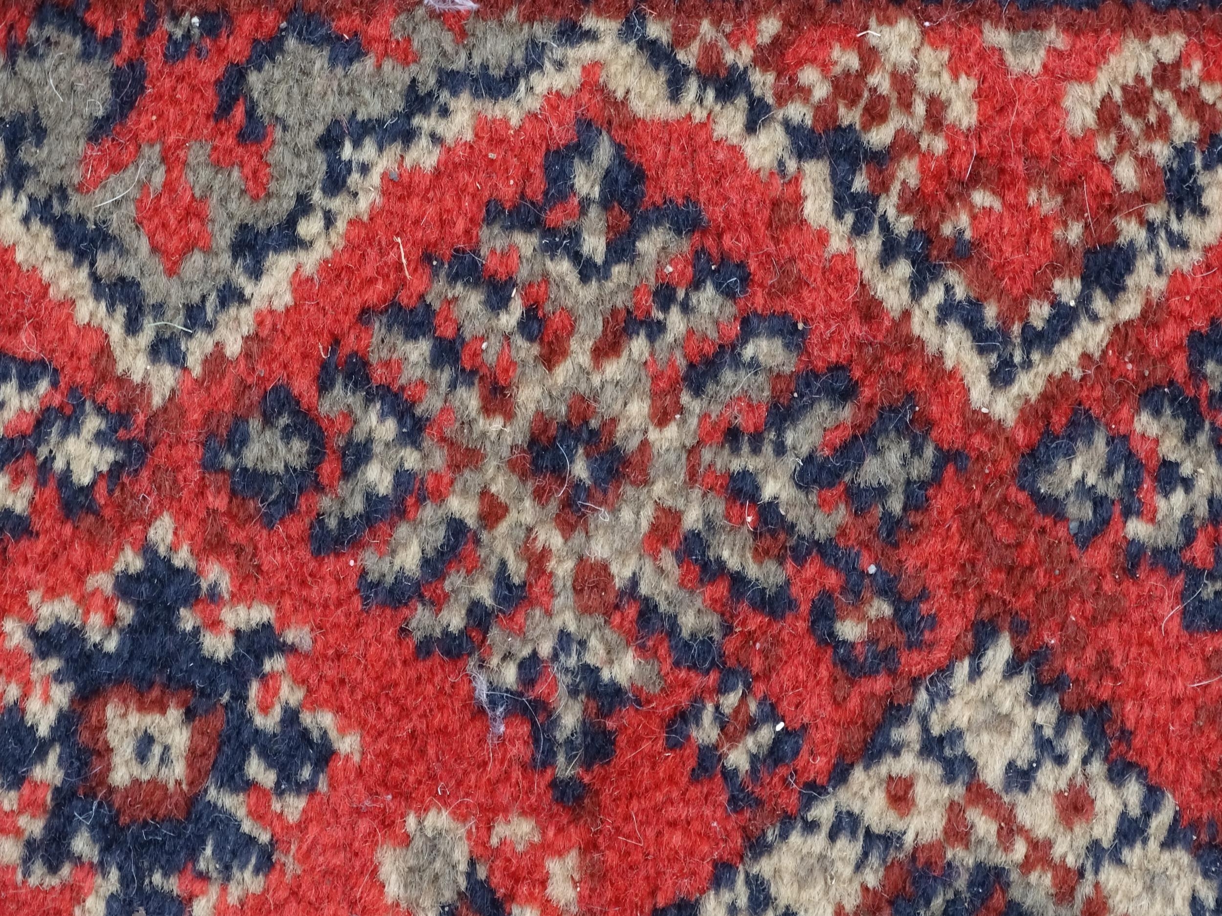 Carpet / Rug : A red ground runner with repeating motifs to centre, bordered by geometric banding. - Image 8 of 8