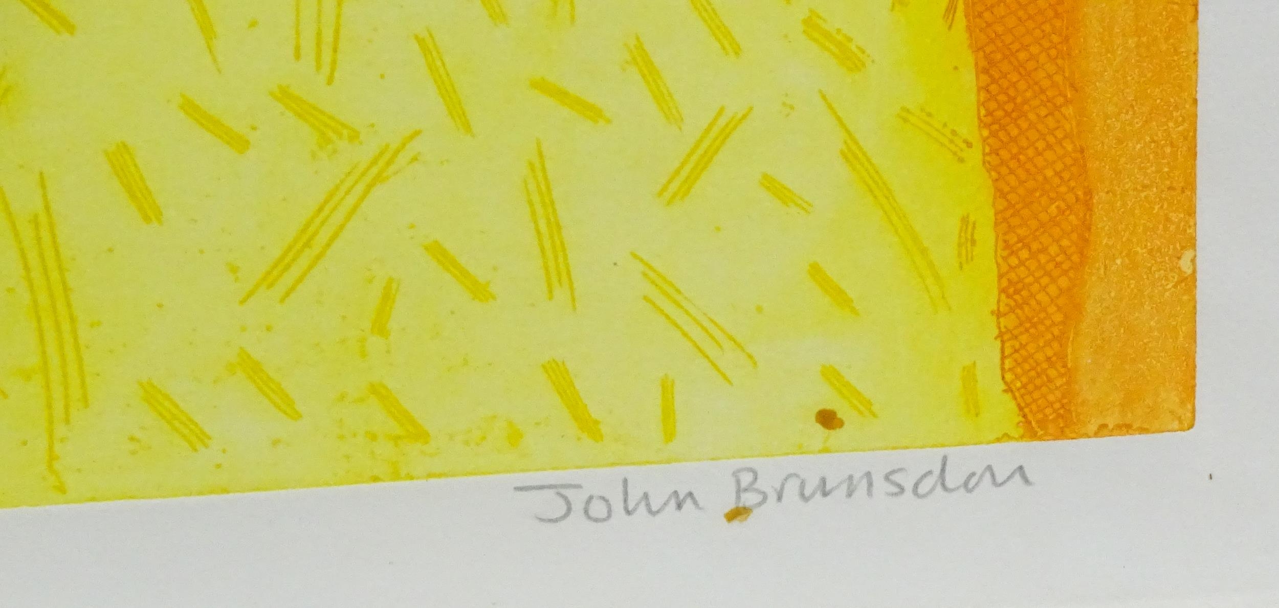 John Brunsdon (1933-2014), Limited edition etching with aquatint, Cornfield. Signed, titled and - Image 4 of 5
