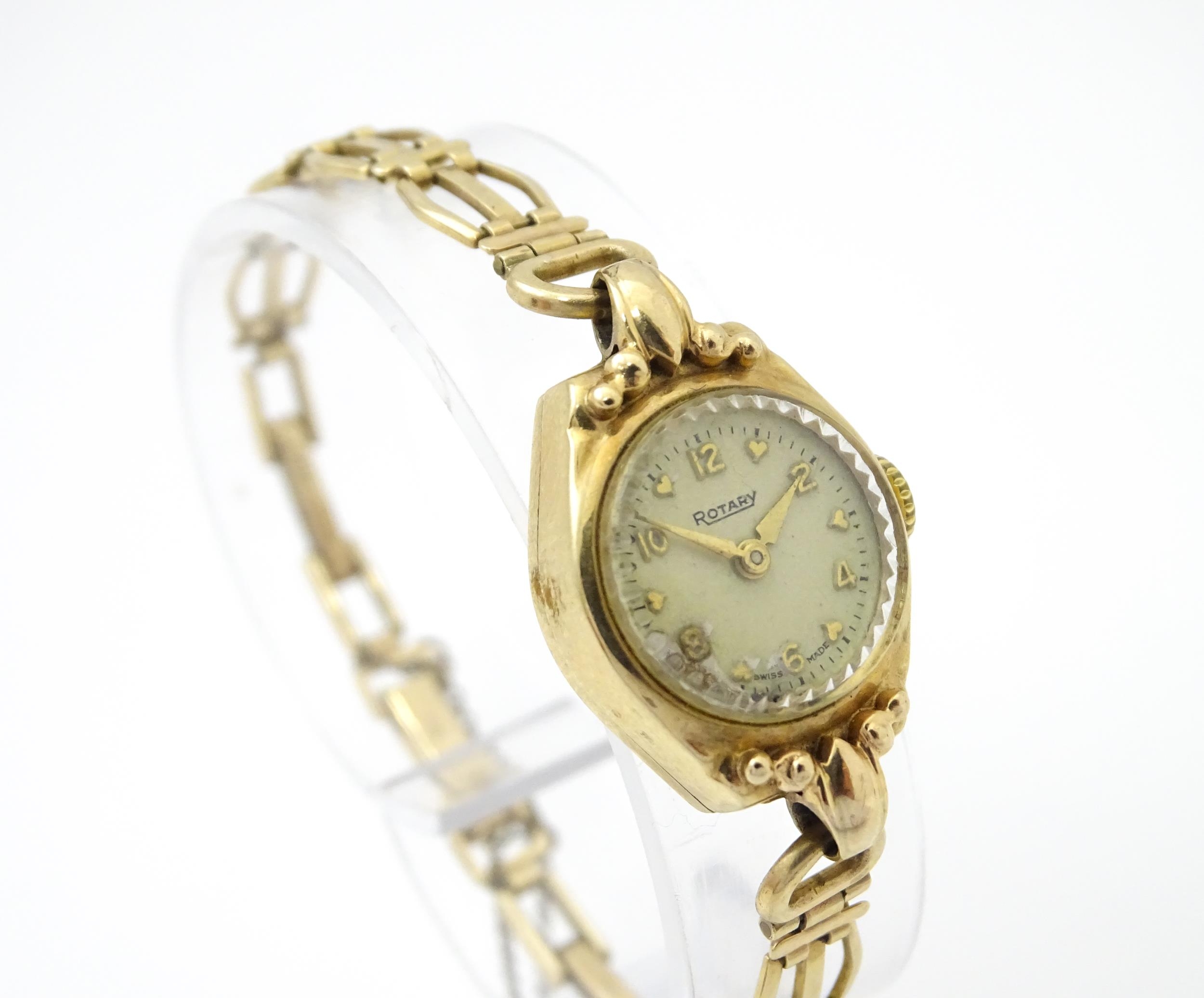 Three various 9ct gold ladies wristwatches, two with 9ct gold bracelet straps. Maker to include - Image 14 of 28