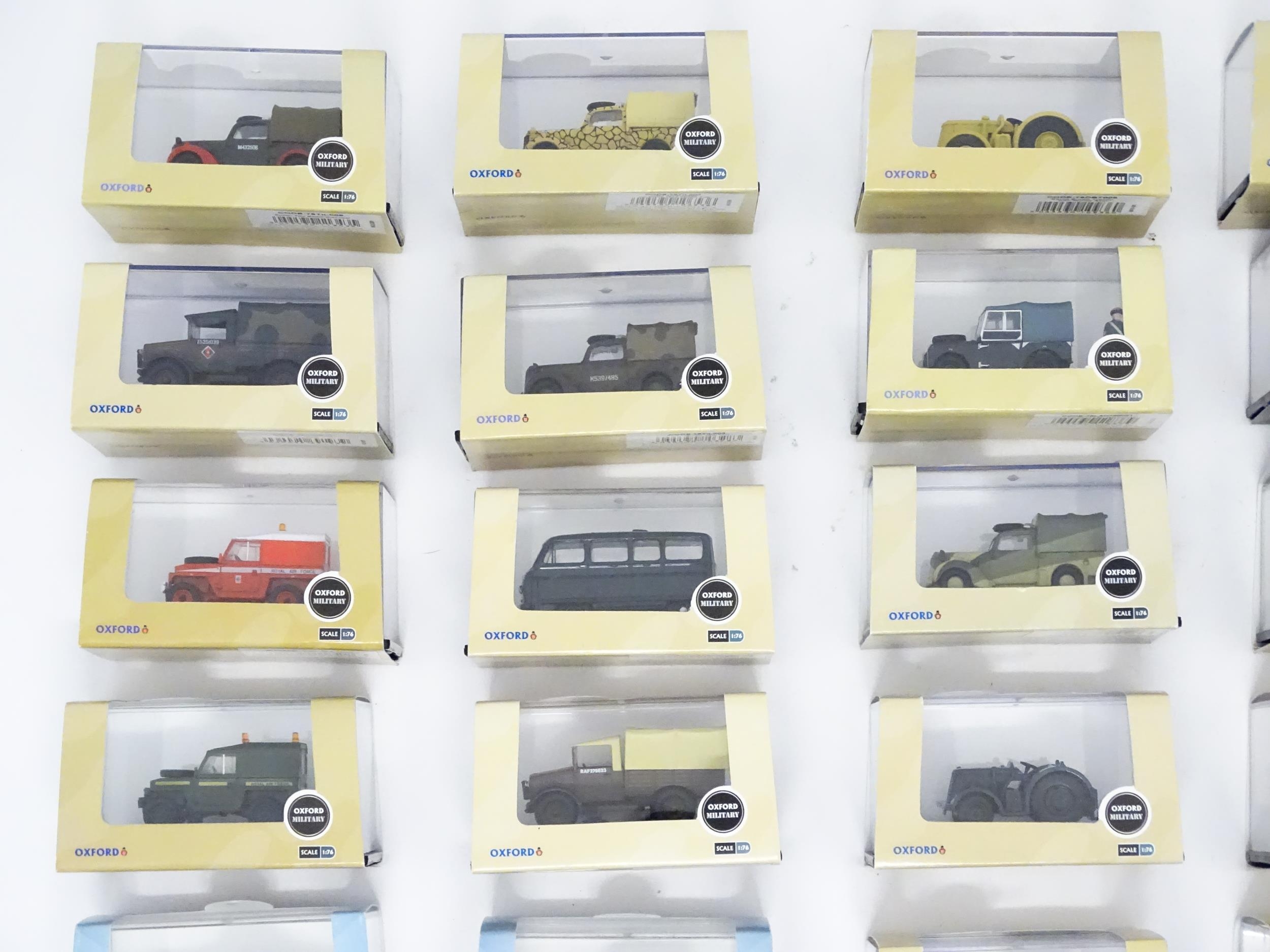 Toys: A quantity of die cast scale model Oxford Fire / Military / Commercial vehicles to include RAF - Image 3 of 13