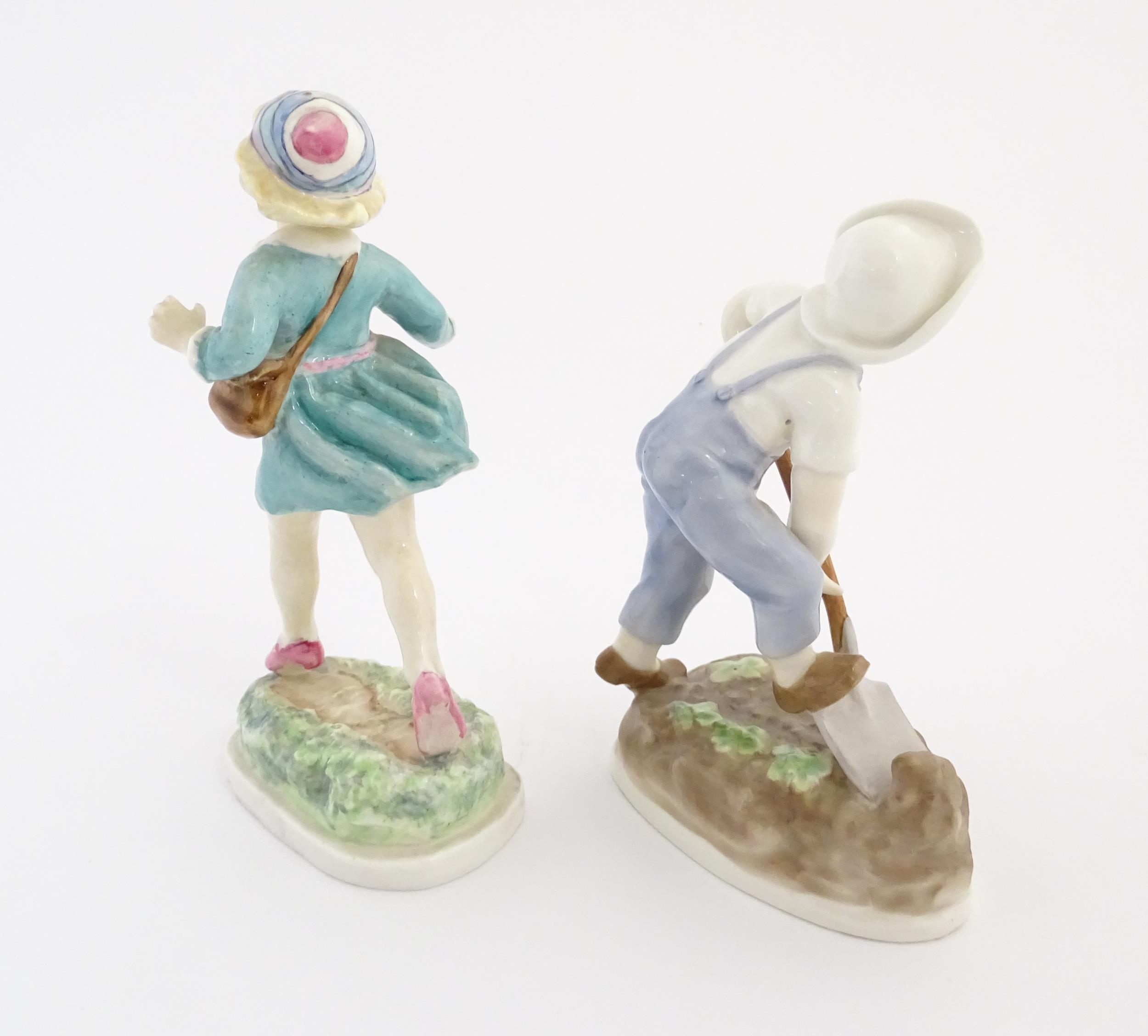 Two Royal Worcester figures comprising Thursday's Child has Far to Go, and Saturday's Child - Image 5 of 10