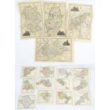 Maps: A quantity of assorted engraved and hand coloured maps to include Northamptonshire,