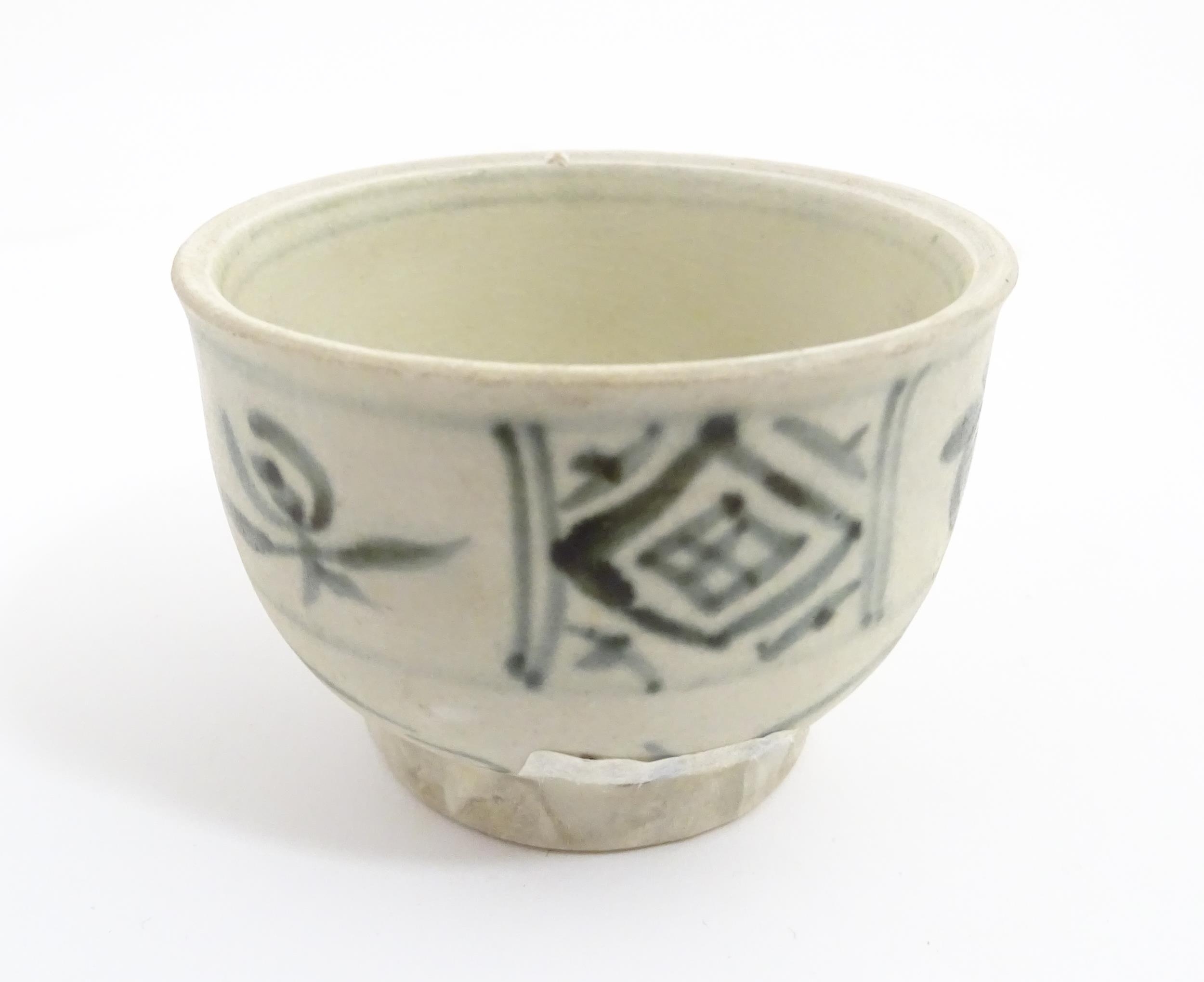 Two Chinese blue and white Tek Sing items comprising bowl and dish with brushwork decoration. - Image 15 of 18