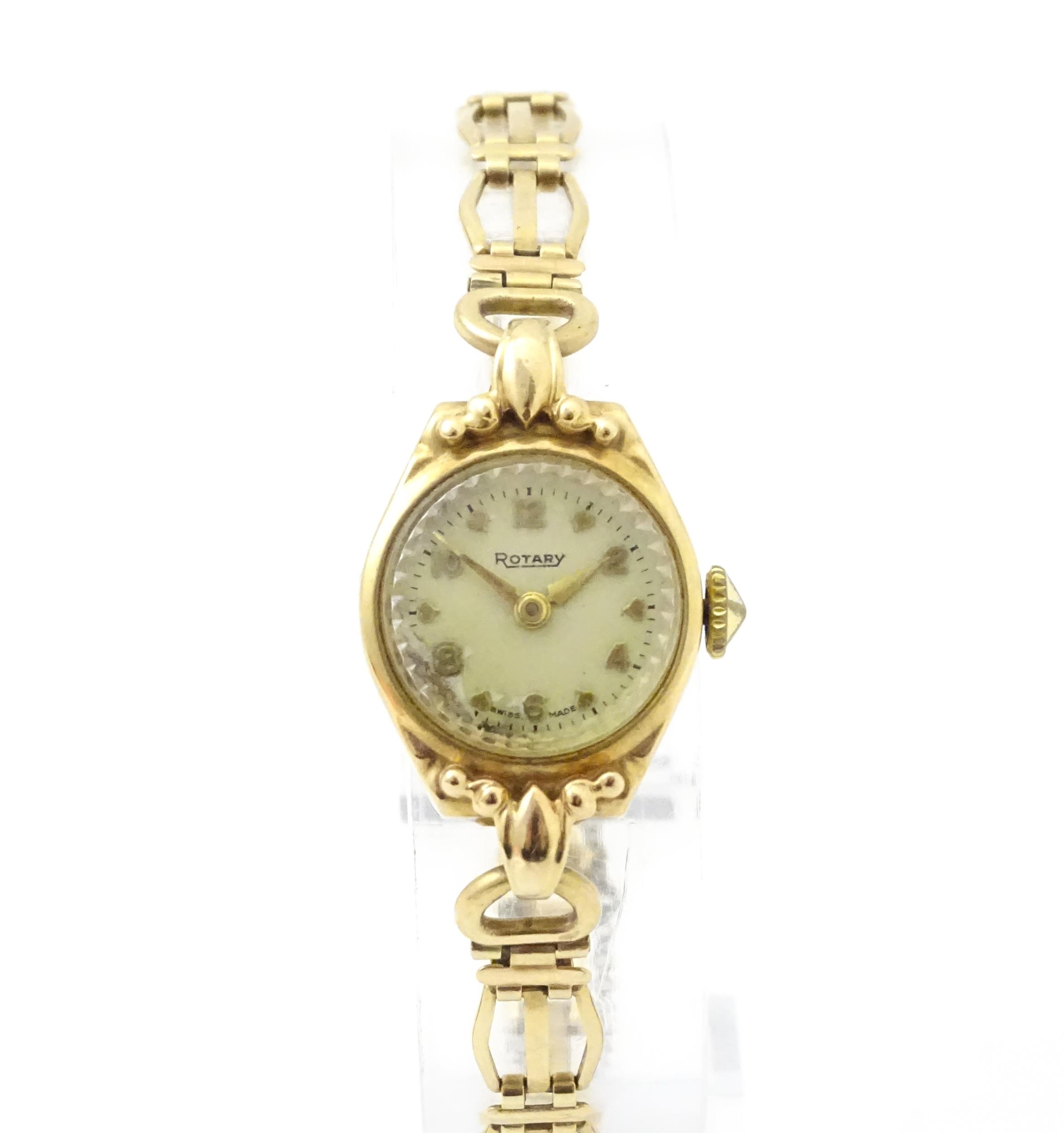 Three various 9ct gold ladies wristwatches, two with 9ct gold bracelet straps. Maker to include - Image 11 of 28