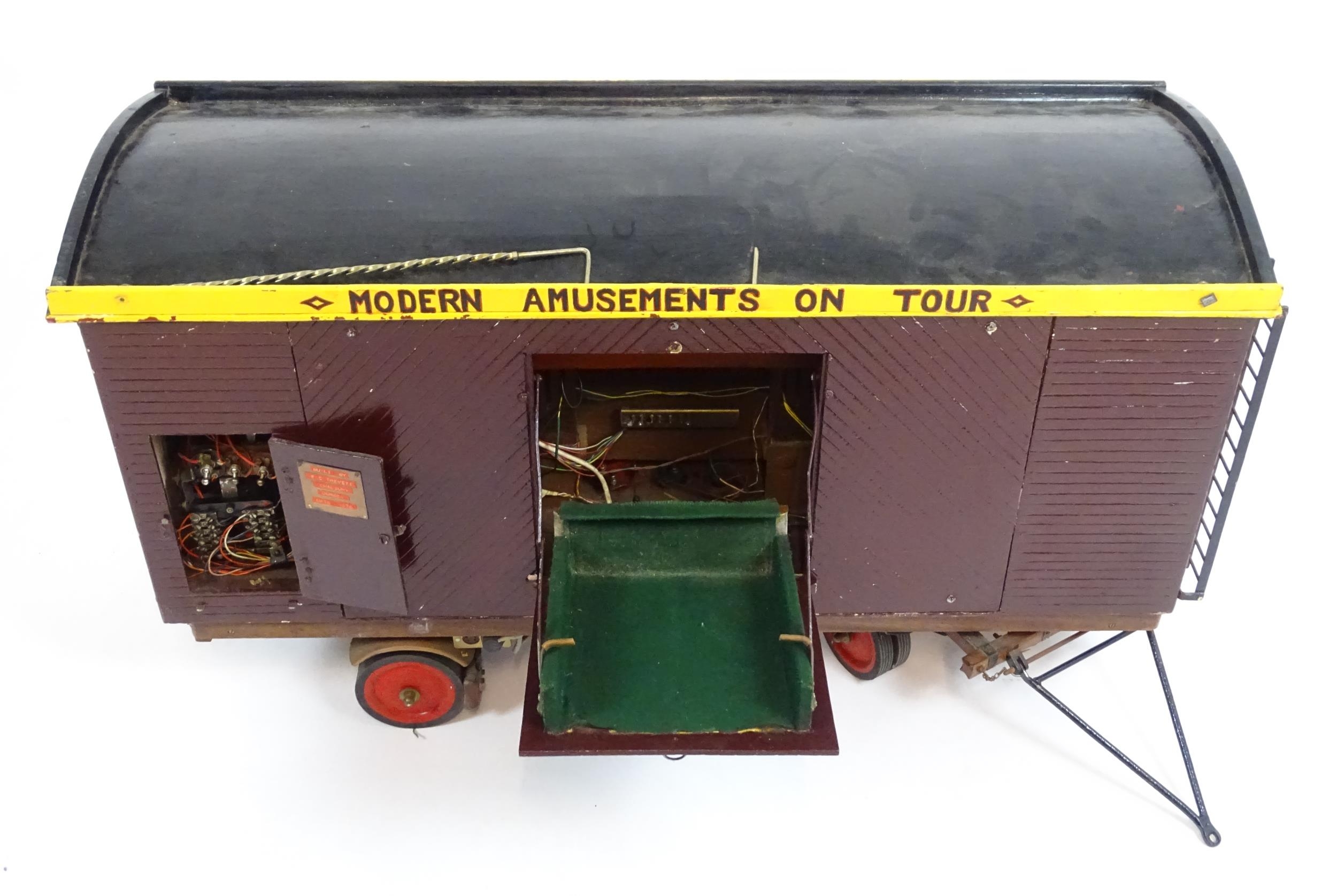 A 20thC scale model musical automaton calliope funfair / fairground wagon / trailer titled - Image 18 of 19