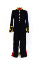 Militaria : a Royal Marines bandsman's No.1 full dress uniform, the single-breasted tunic with