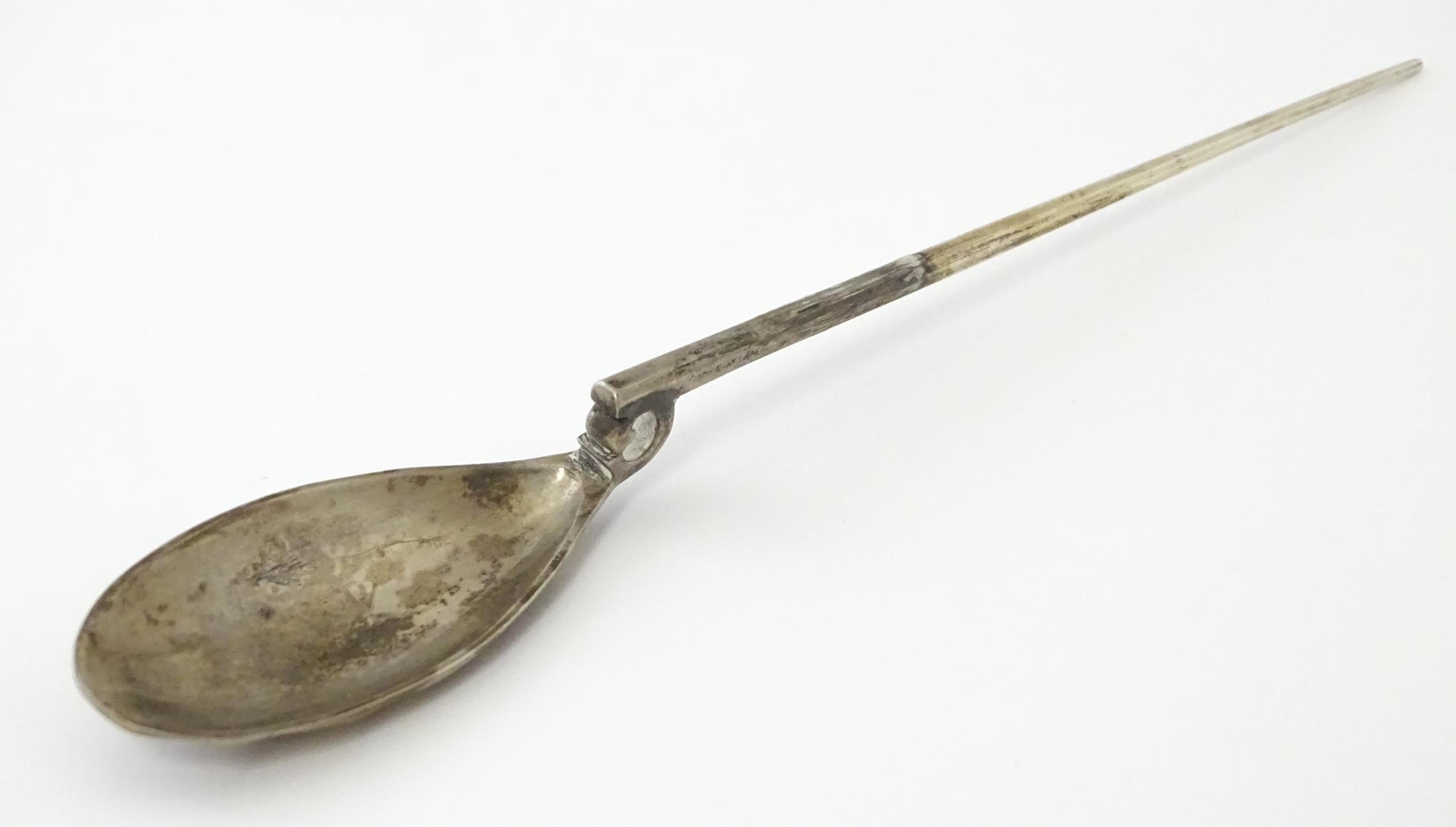 A silver replica of a Roman Christening spoon, indistinctly marked. Approx. 8 1/4" long Please - Image 5 of 17