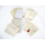 A quantity of 19thC and later deeds and indentures to include the lease of a house on the west