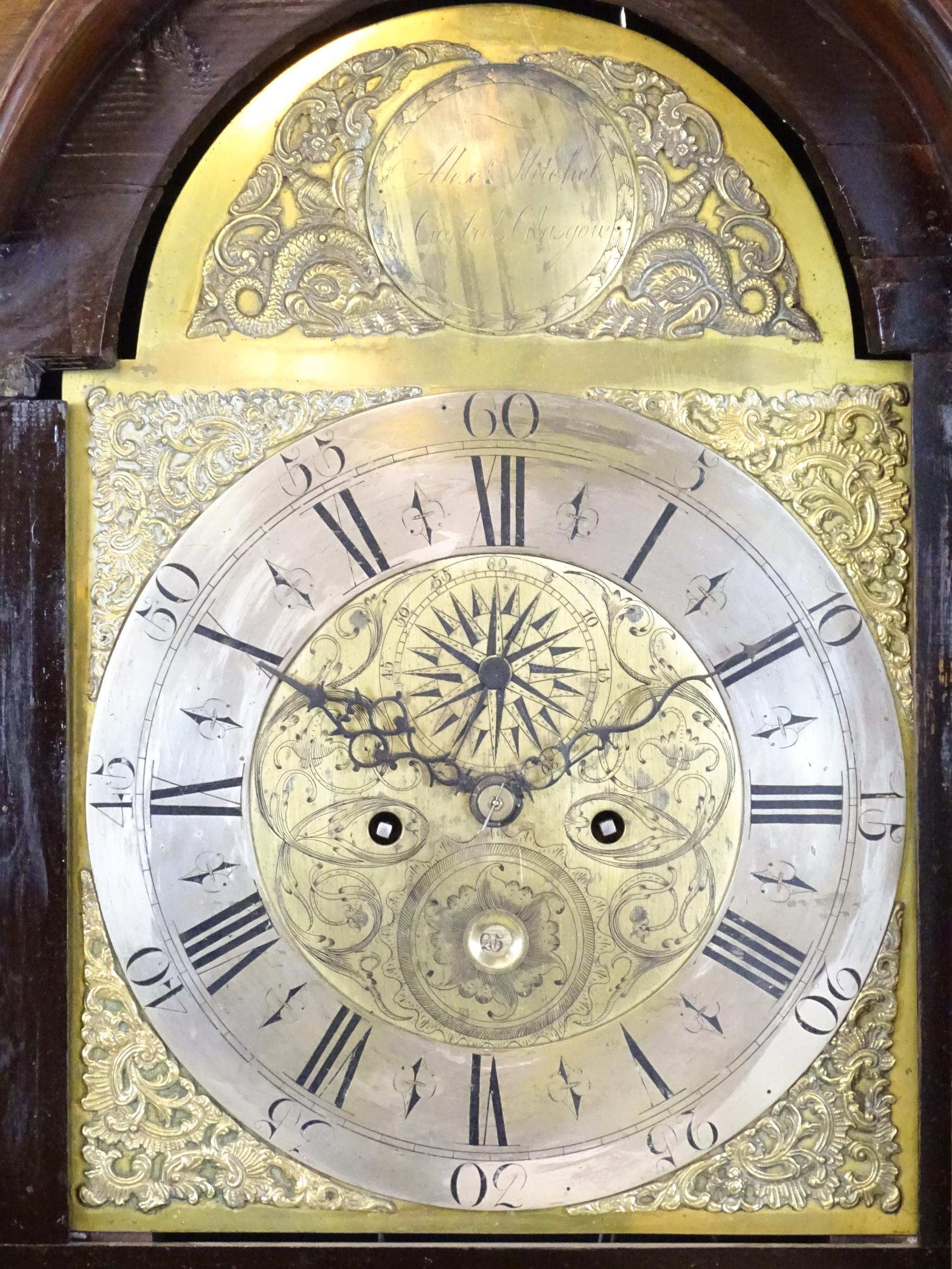 Alexander Mitchel (Mitchell) Gorbals, Glasgow : A Scottish Geo III oak 8-day longcase clock the - Image 6 of 16