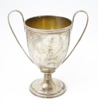 Equestrian Interest: A Geo III silver trophy cup with engraved inscription 'The Gentlemen's